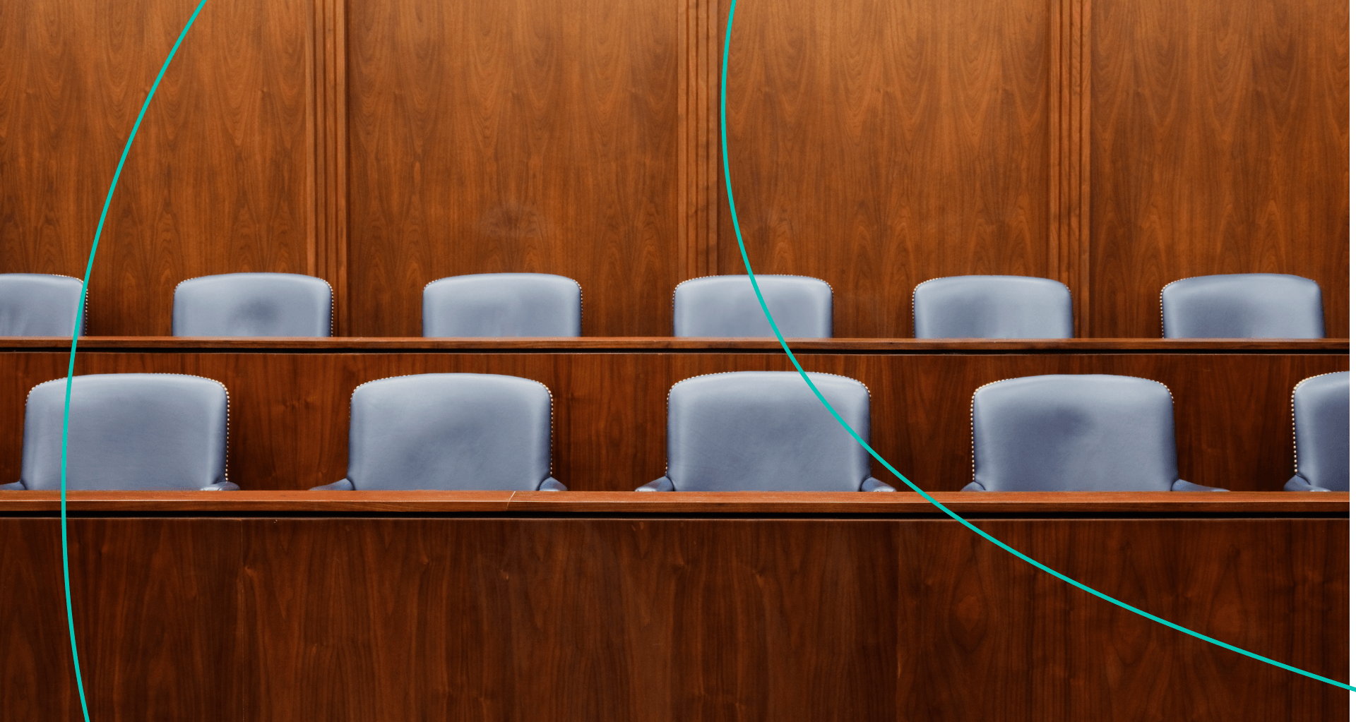 Empty chairs in jury box