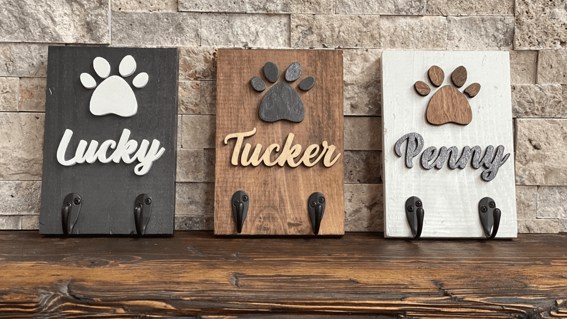 personalized dog leash holder