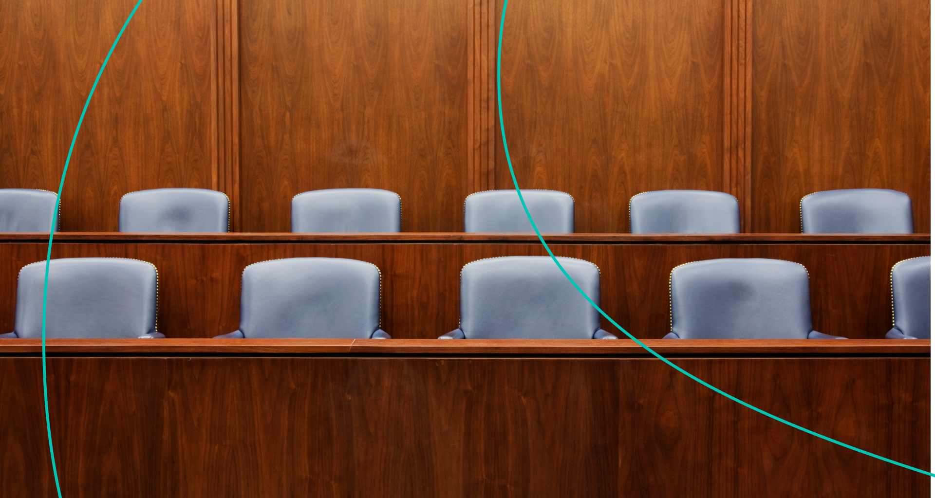 Empty chairs in jury box