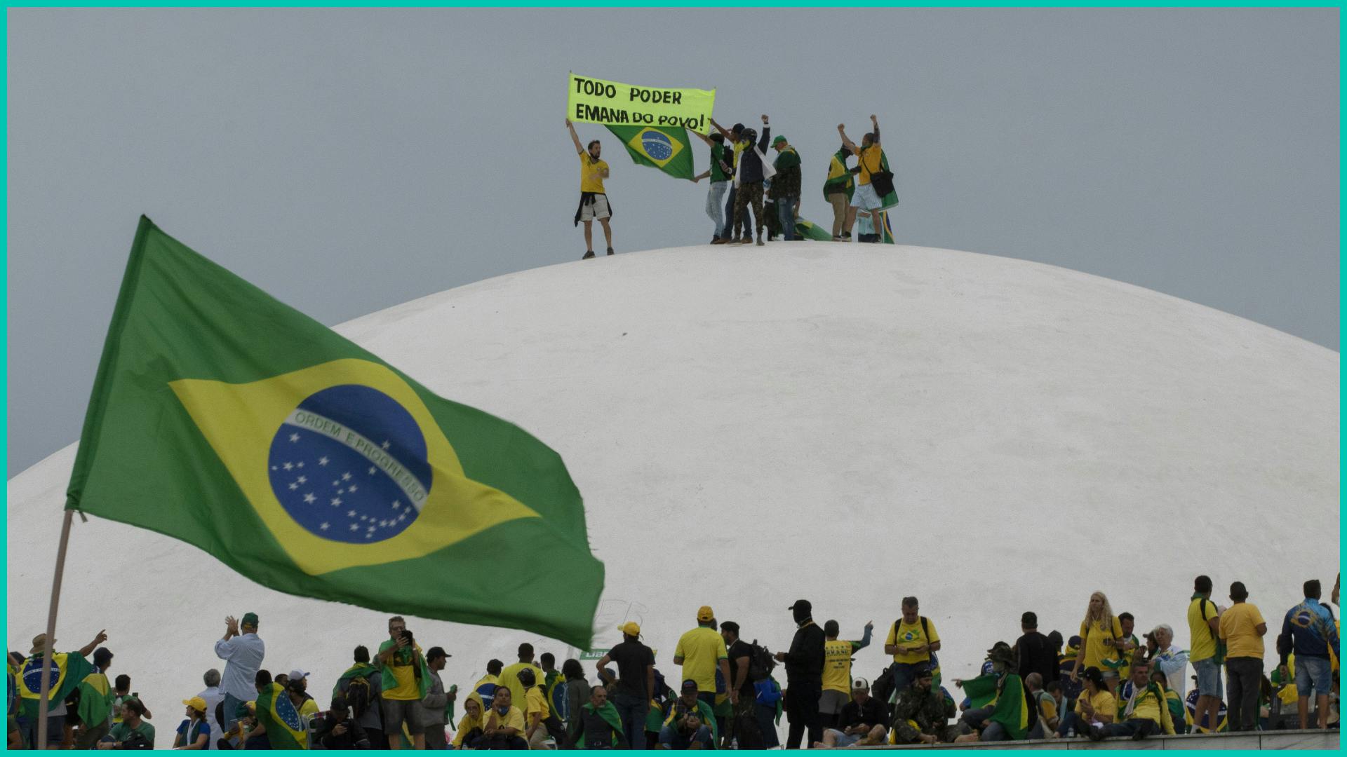 Supporters of former President Jair Bolsonaro clash with security forces as they raid the National Congress in Brasilia