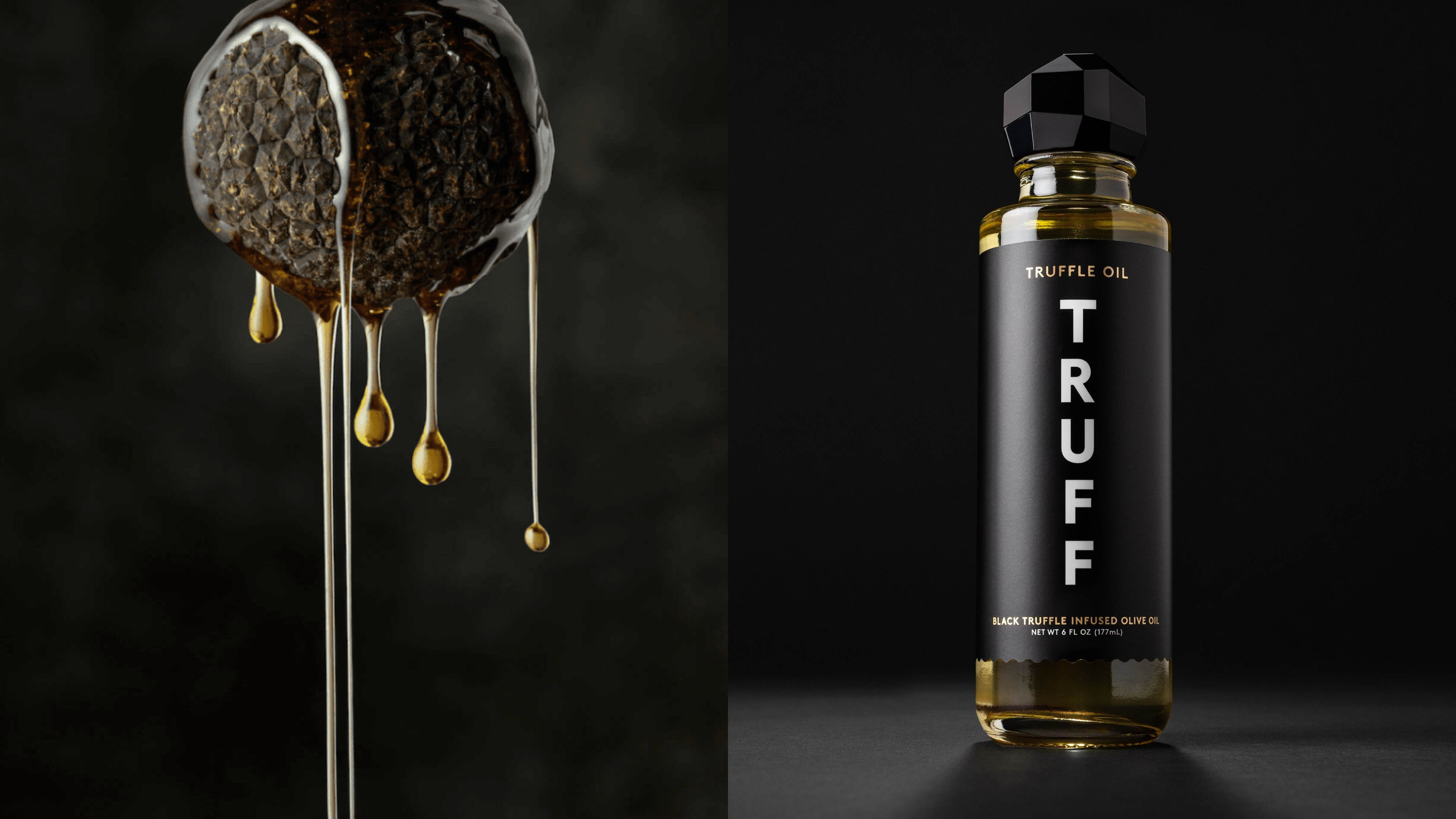 A black truffle oil 