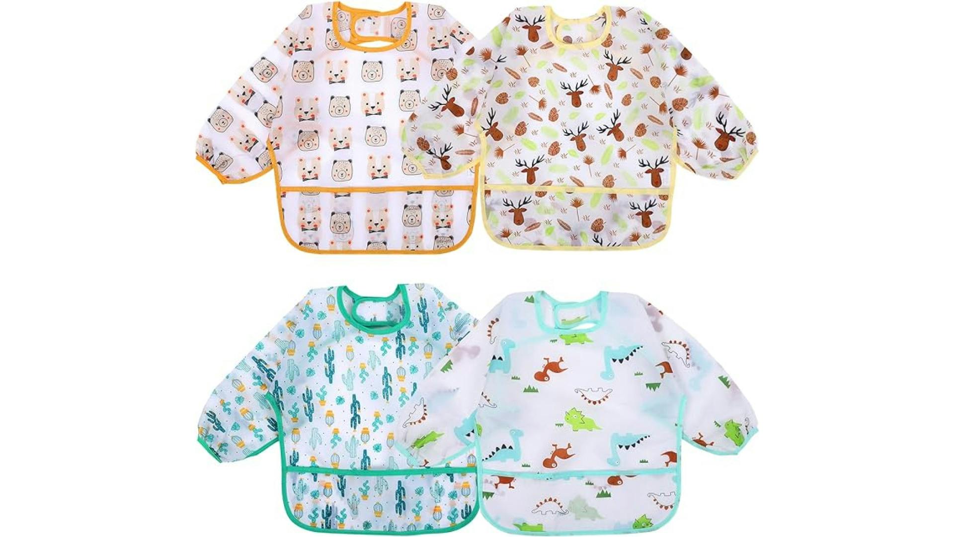 long-sleeved bibs for babies