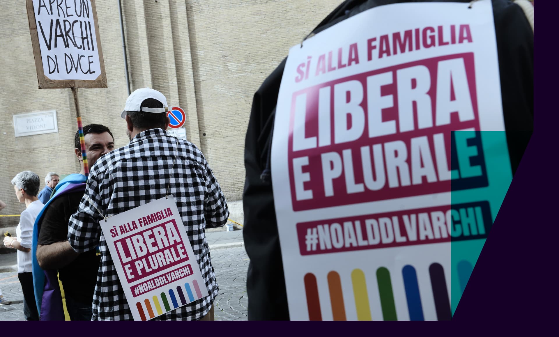 Protesters in Italy