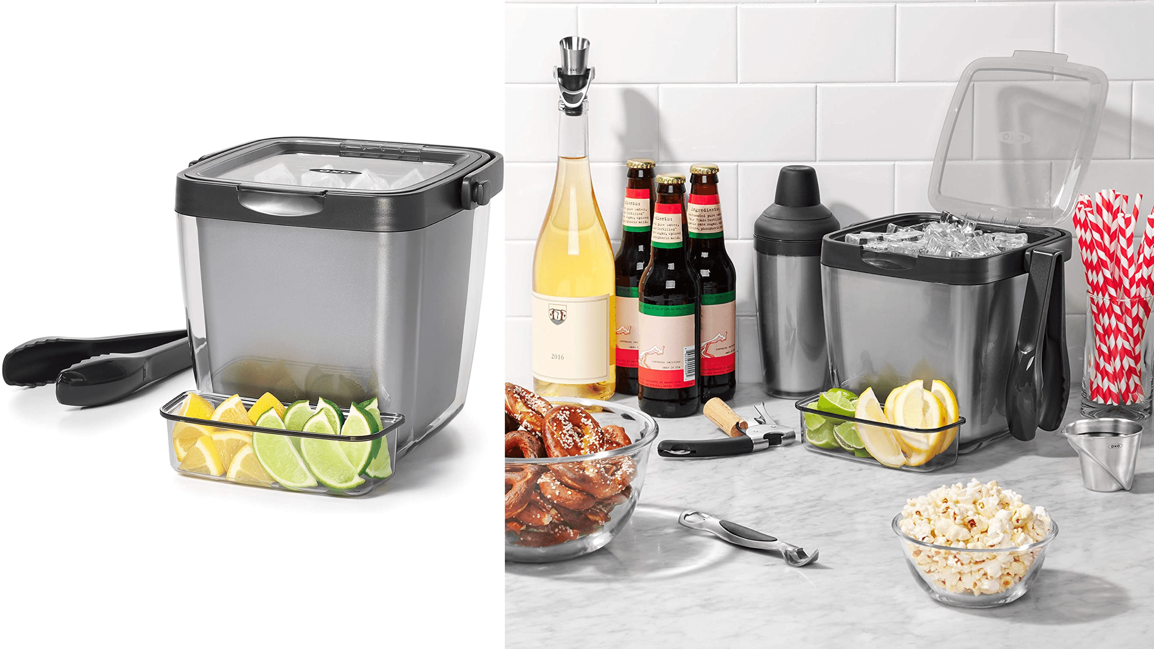 A double-walled ice bucket