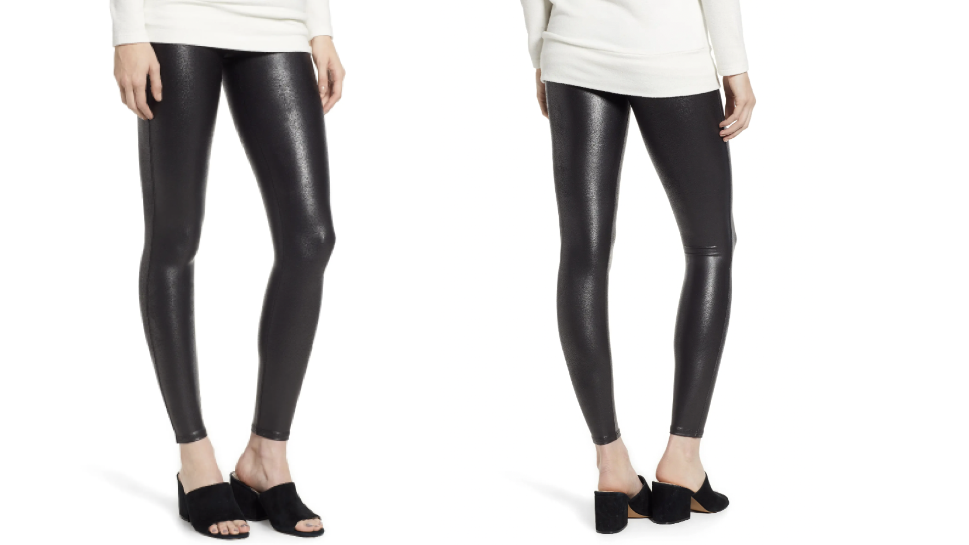 spanx faux leather leggingds