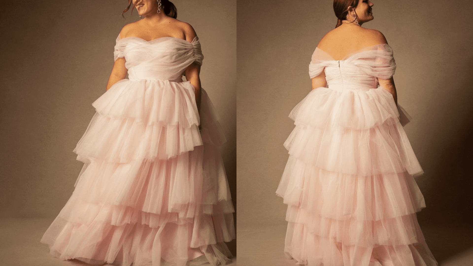 Pink wedding dress