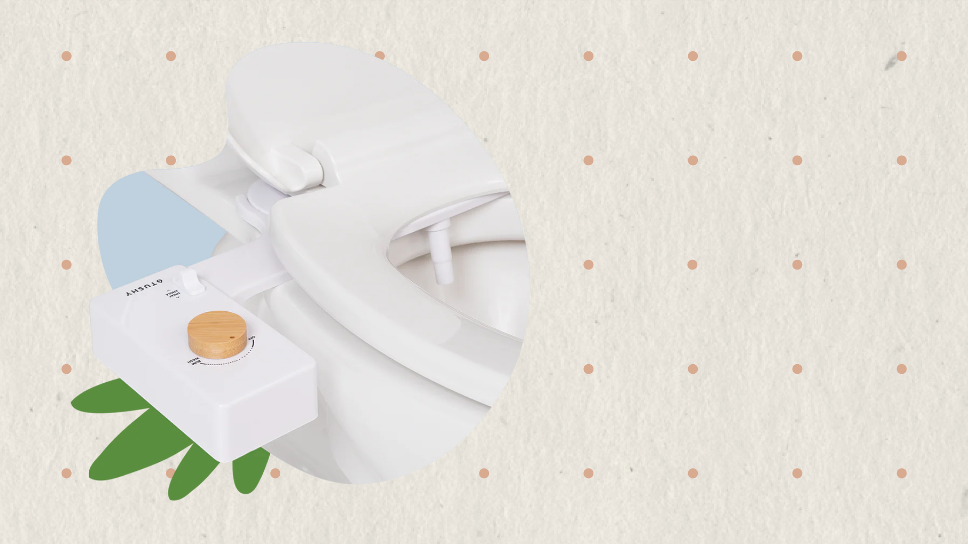 Tushy classic 3.0 bidet in white with bamboo knob