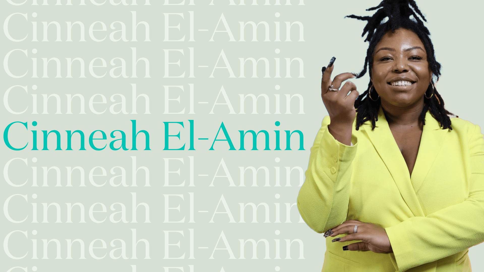 Cinneah El-Amin headshot Asking for a Friend background