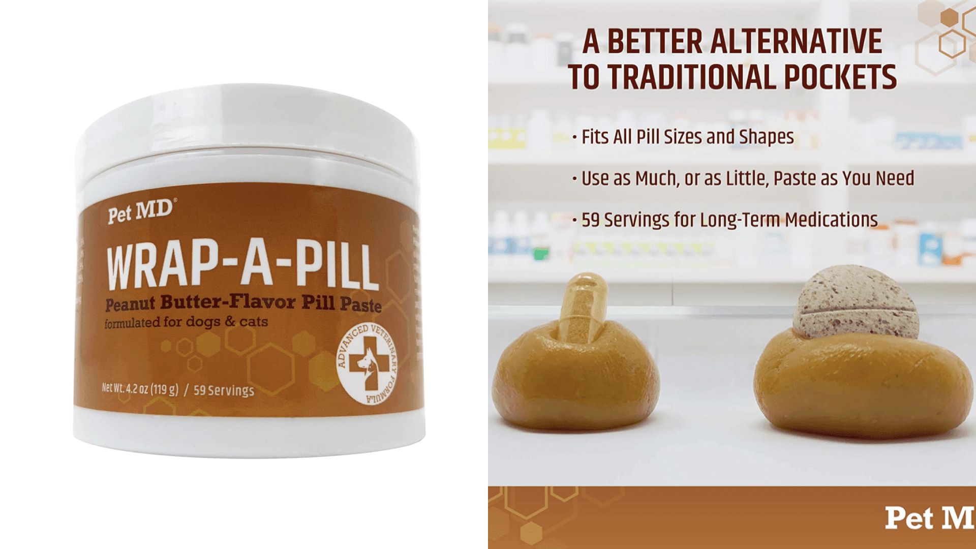 wrap a pill peanut butter flavor