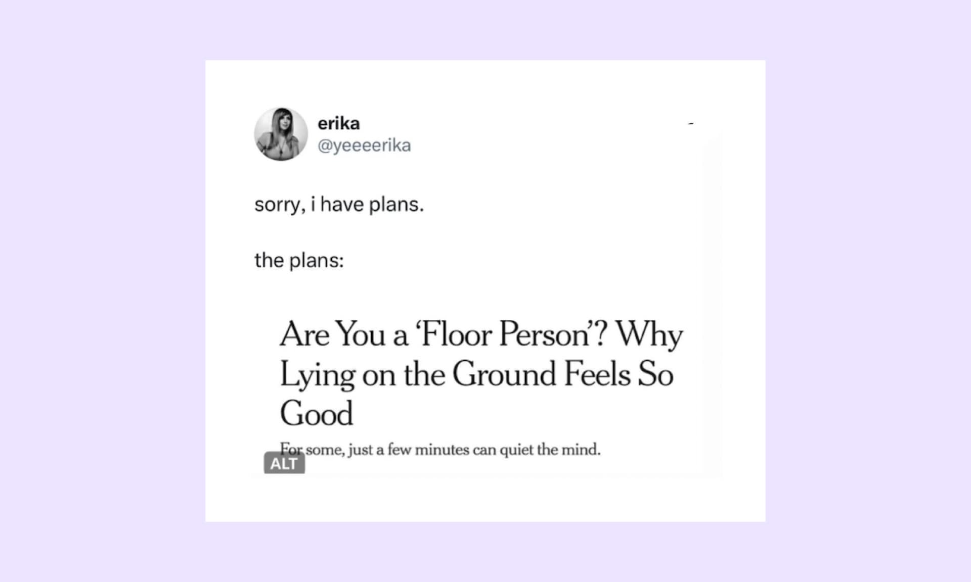are you a floor person?