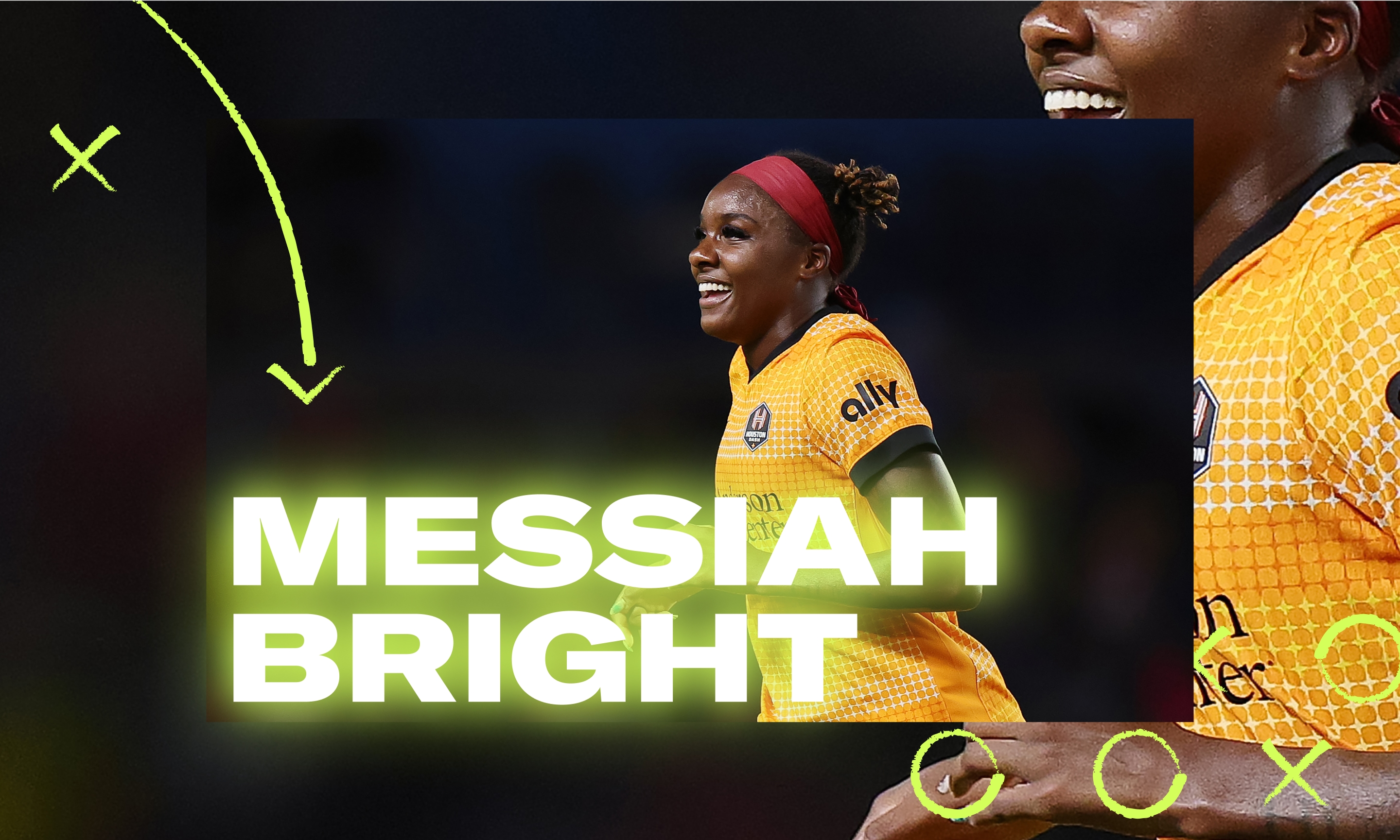 headshot of pro soccer player Messiah Bright