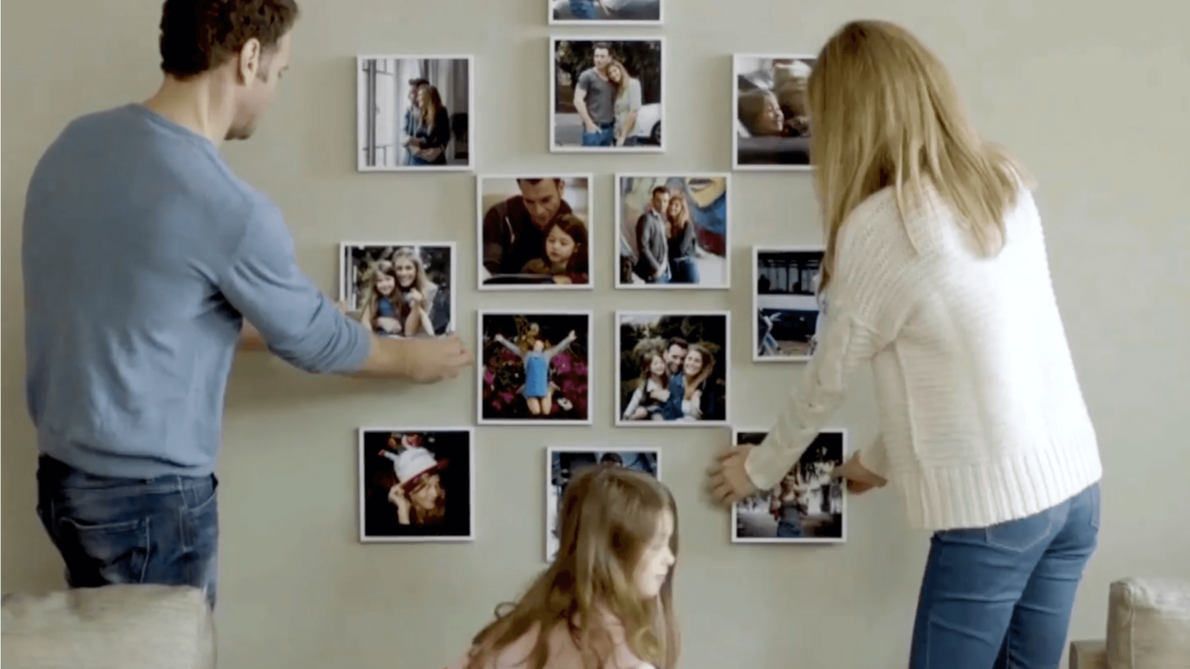 square framed photos for an easily made gallery wall