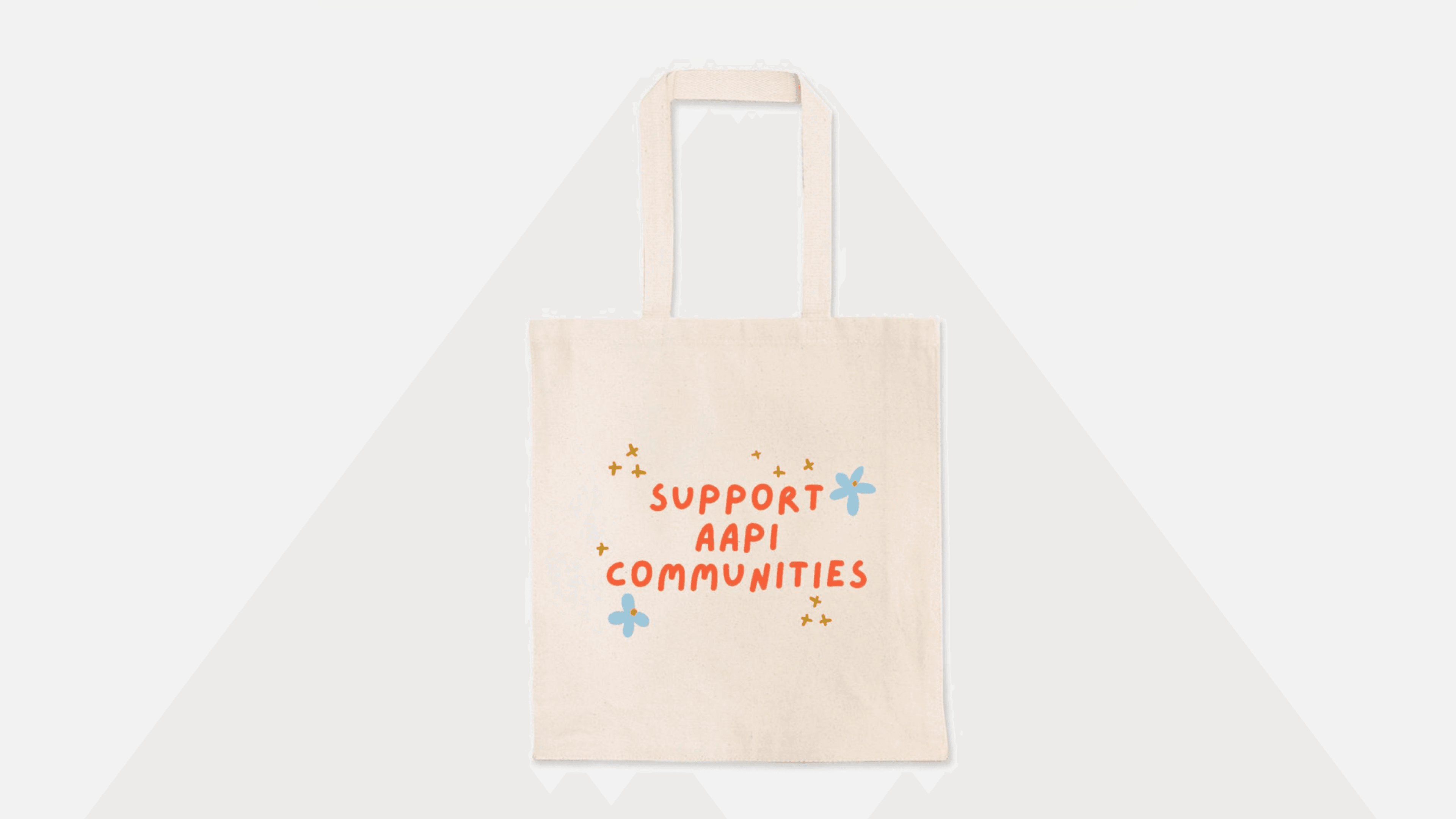 support aapi-communities fabric tote bag