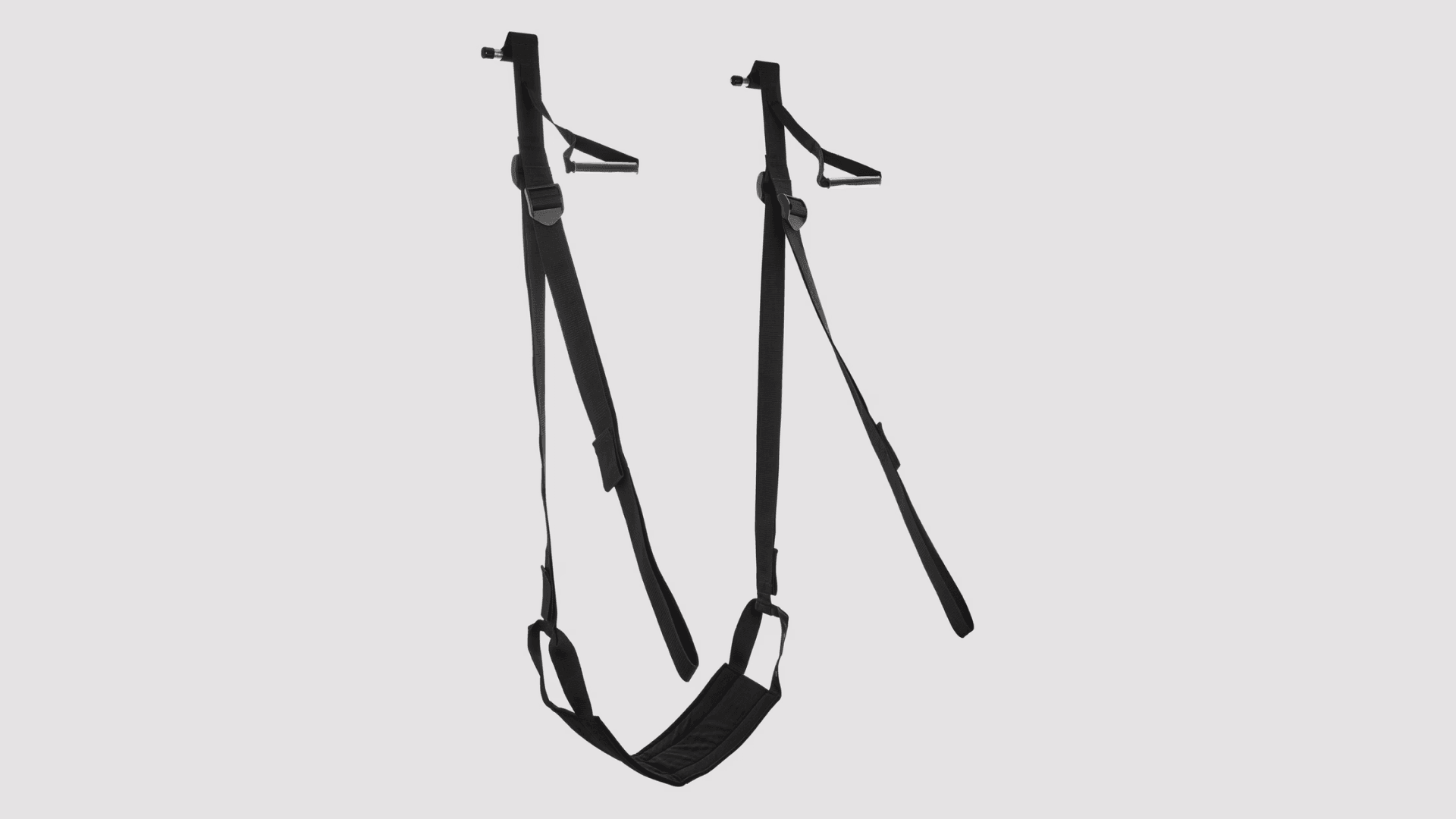 Black nylon sex swing