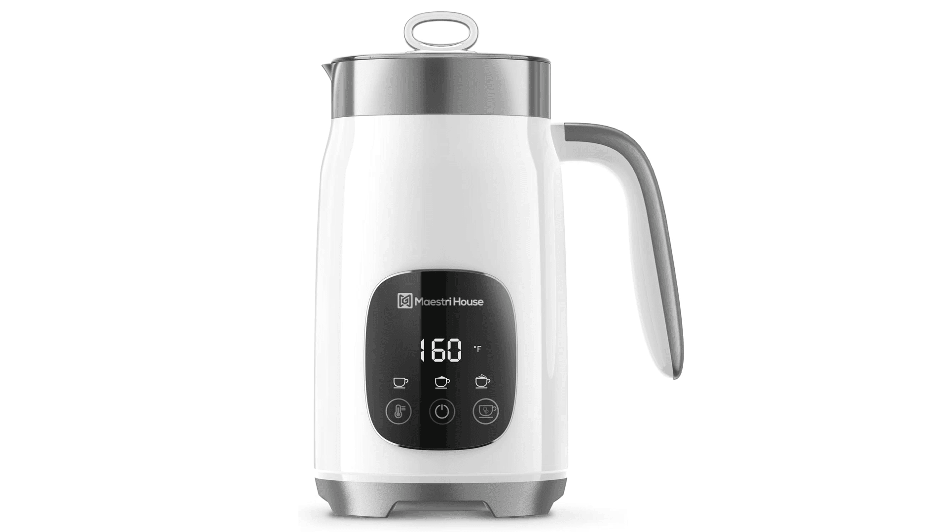 Maestri House Milk Frother, Variable Temp and Froth Thickness Milk Frother and Steamer, 14.1OZ/400ML Smart Touch Control Foam Maker, Memory Function for Latte, Warm Milk, Hot Chocolate