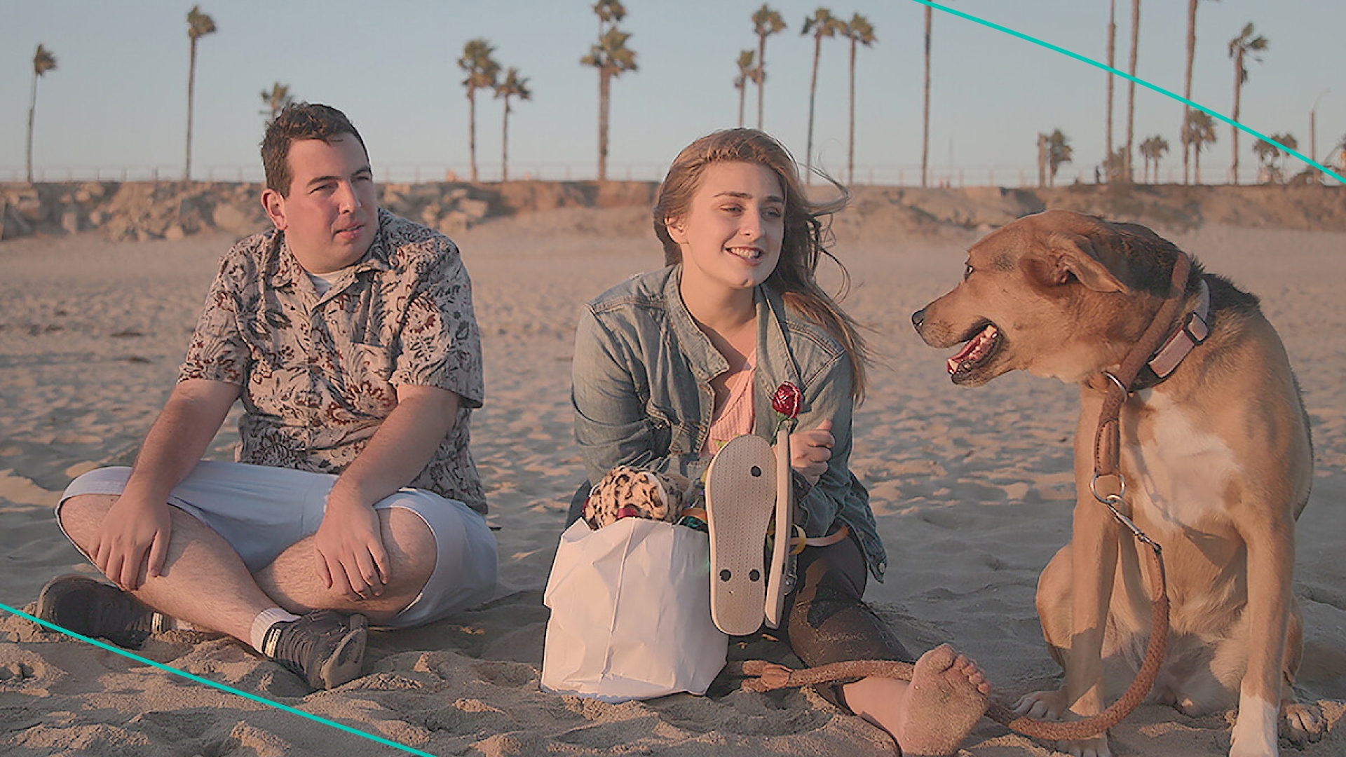 Love on the Spectrum stars sitting on beach