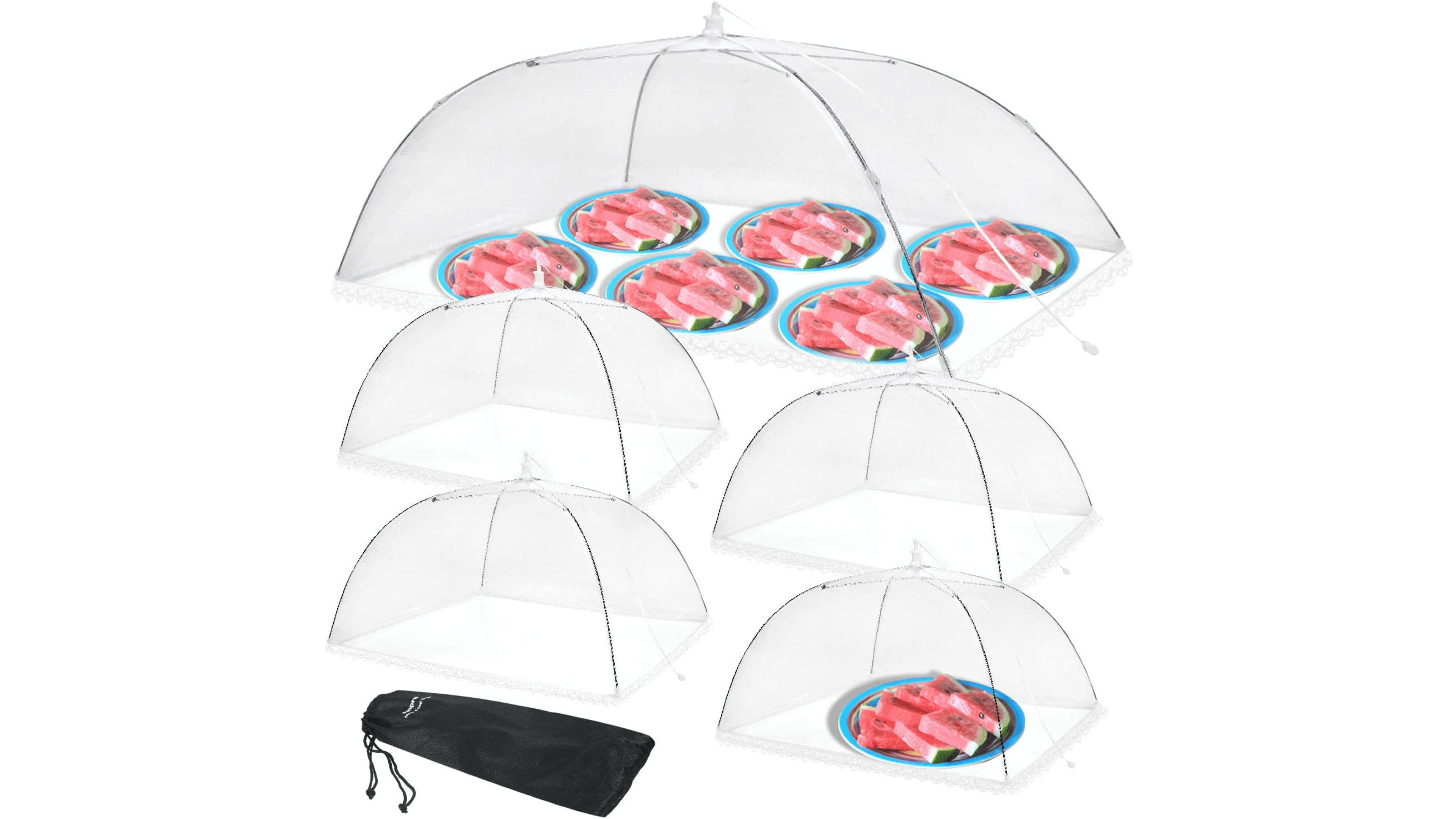 mesh food tents to protect food from bugs