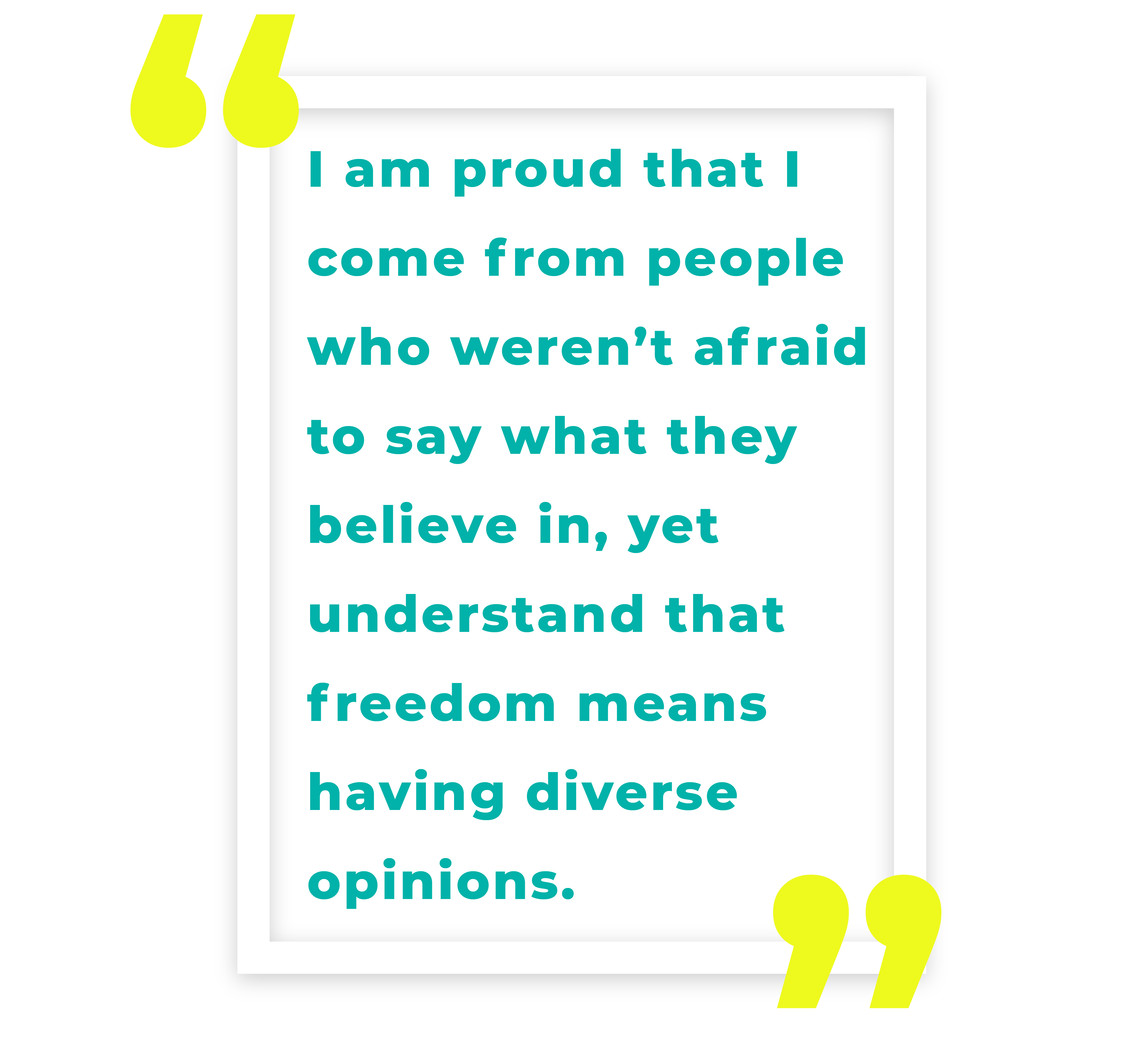 Bettina: i am proud that i come from