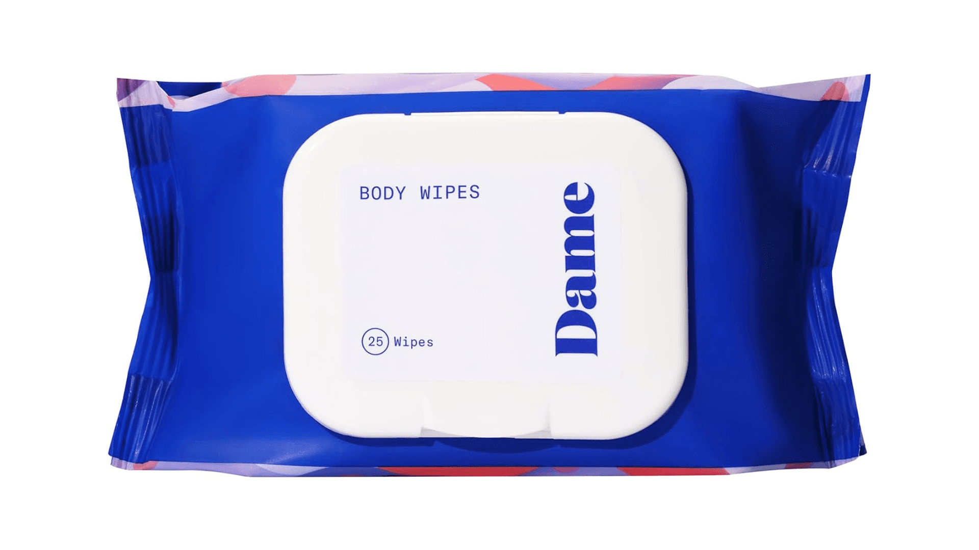 Bright blue package of wipes