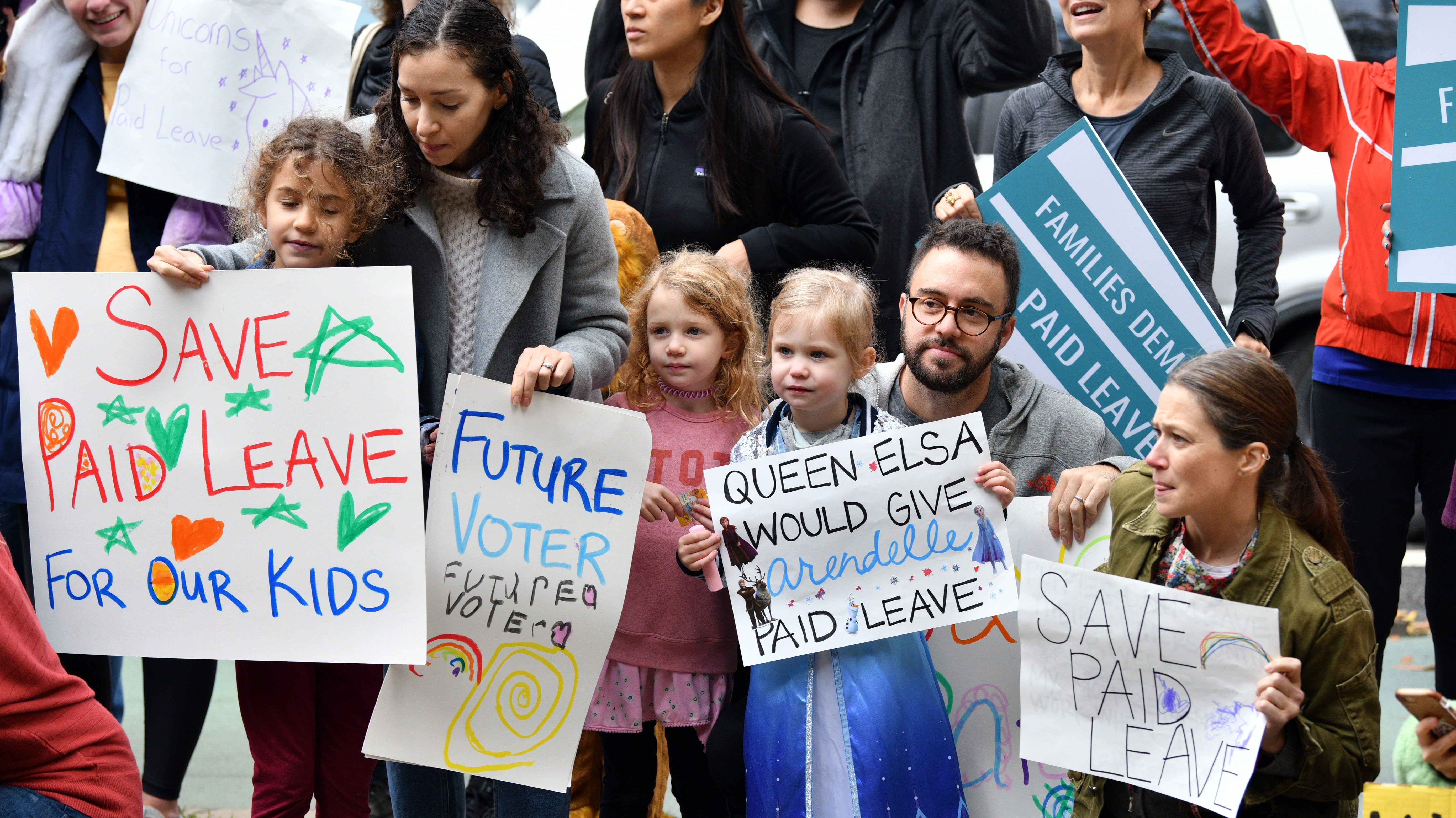NYC families attend the NYC For Paid Leave Rally