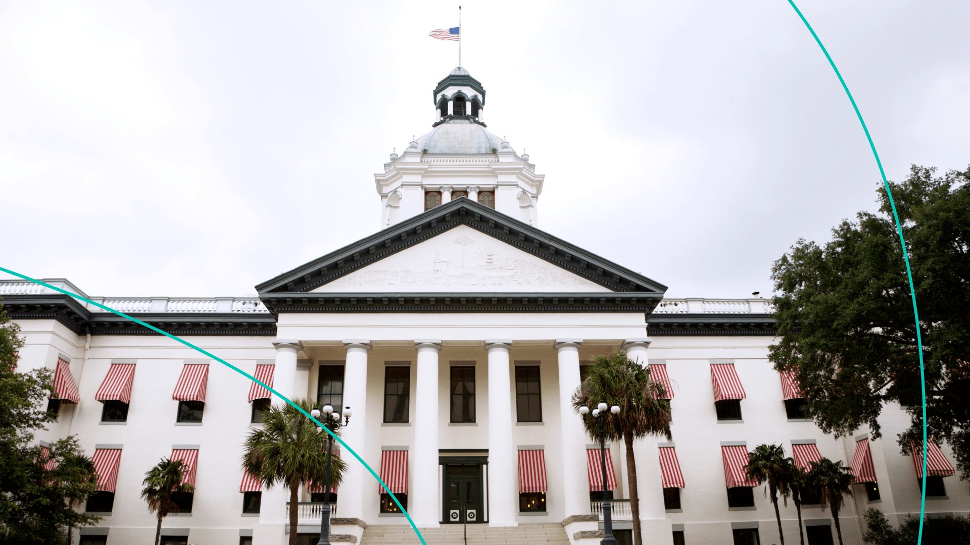 Florida state capitol building in Tallahassee in spring