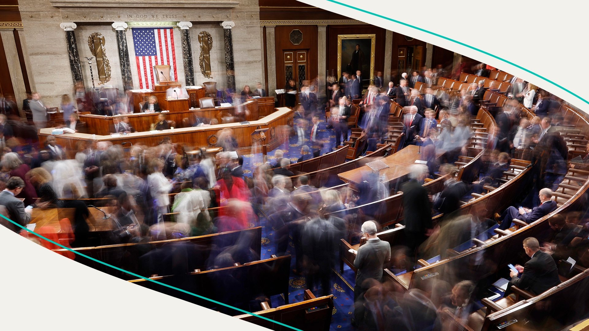 Members-elect of the 118th Congress leave the House Chamber after three ballots failed to elect a new Speaker of the House at the U.S. Capitol Building on January 03, 2023
