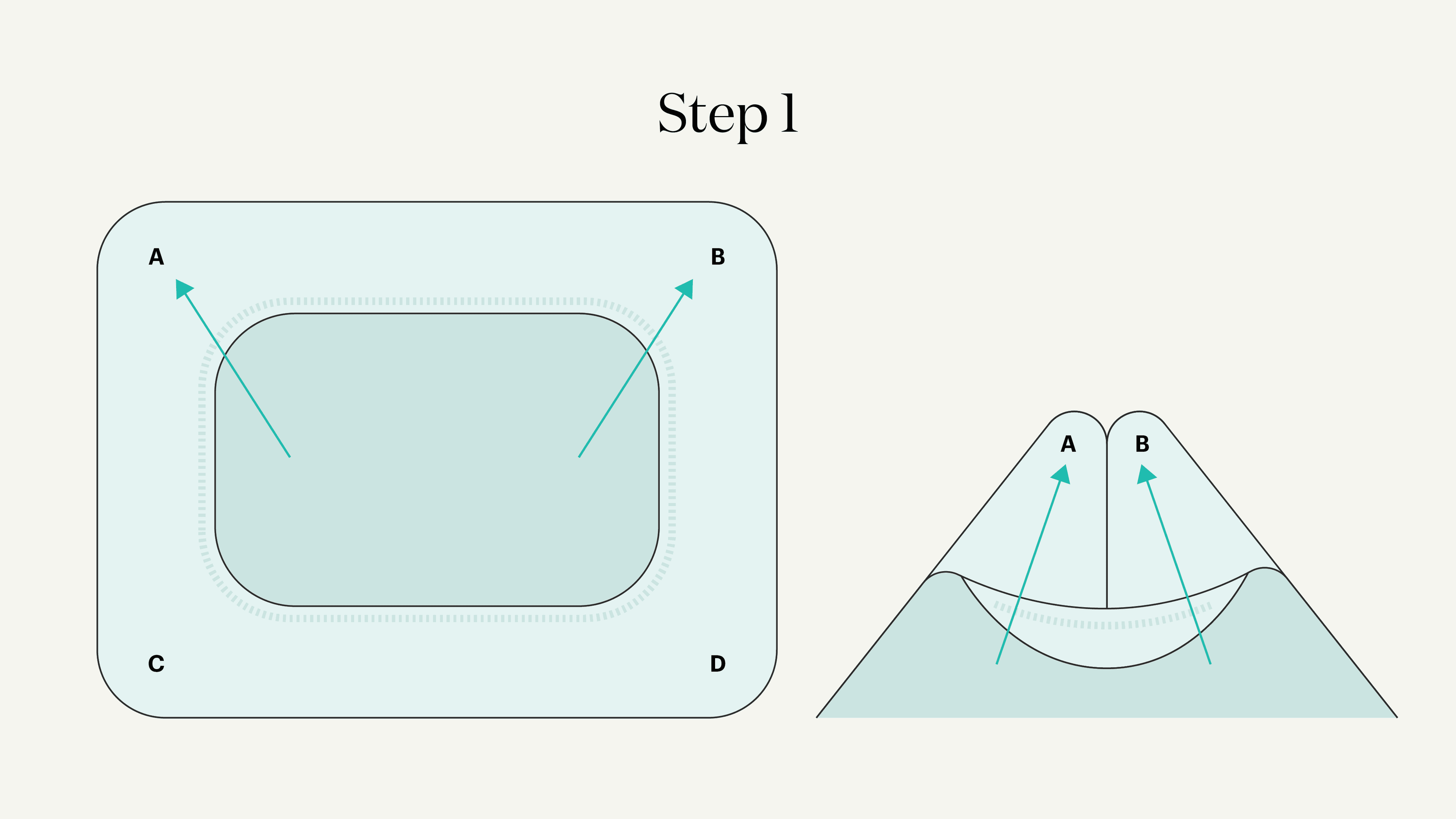 Hold the sheet inside out so the elastic is facing your body. Put your hands inside the two corner pockets along the long side of the sheet. Then bring your palms together (like a celebratory high five, because you’re crushing this).