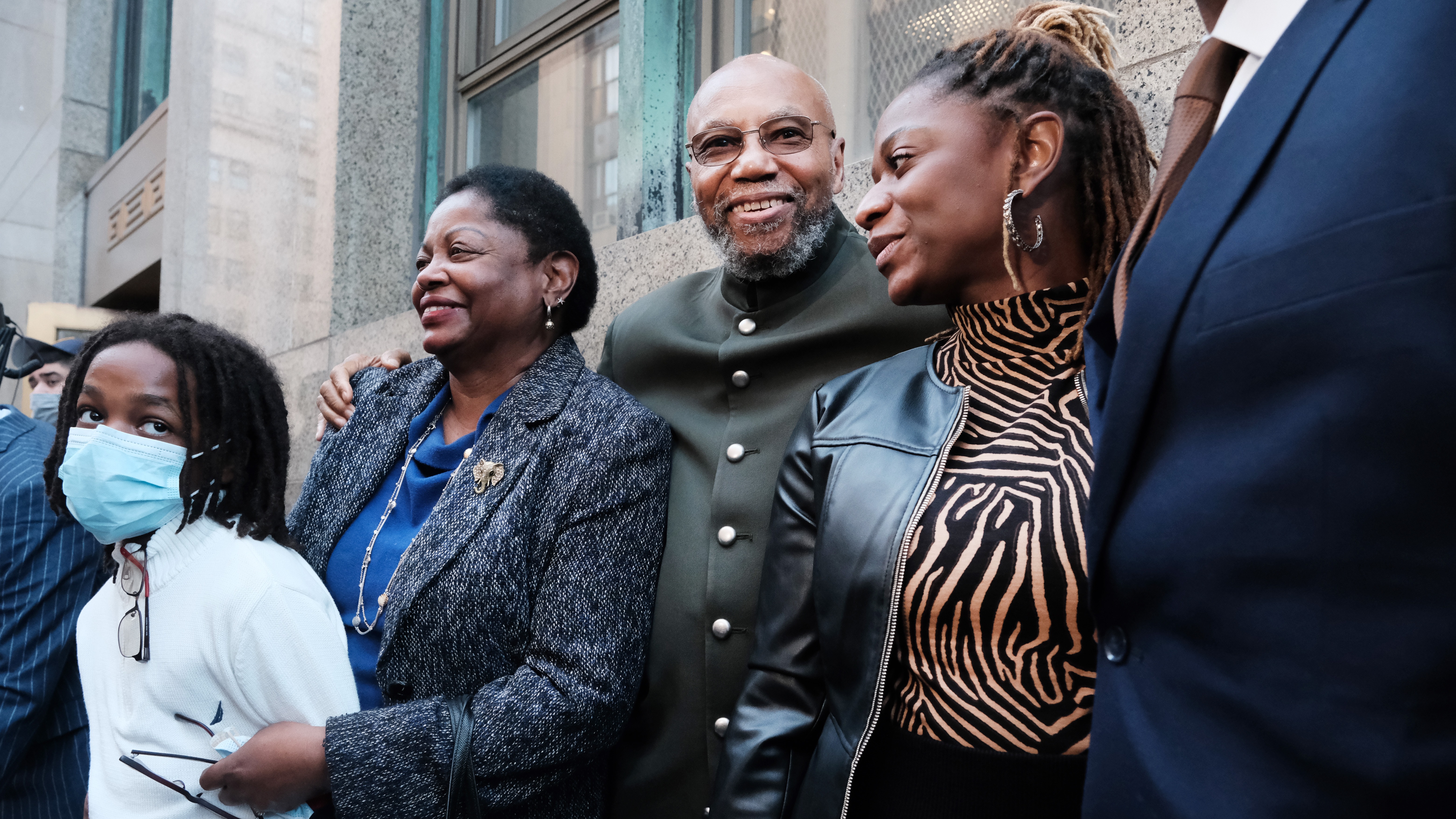 Muhammad Aziz stands outside of a New York City courthouse