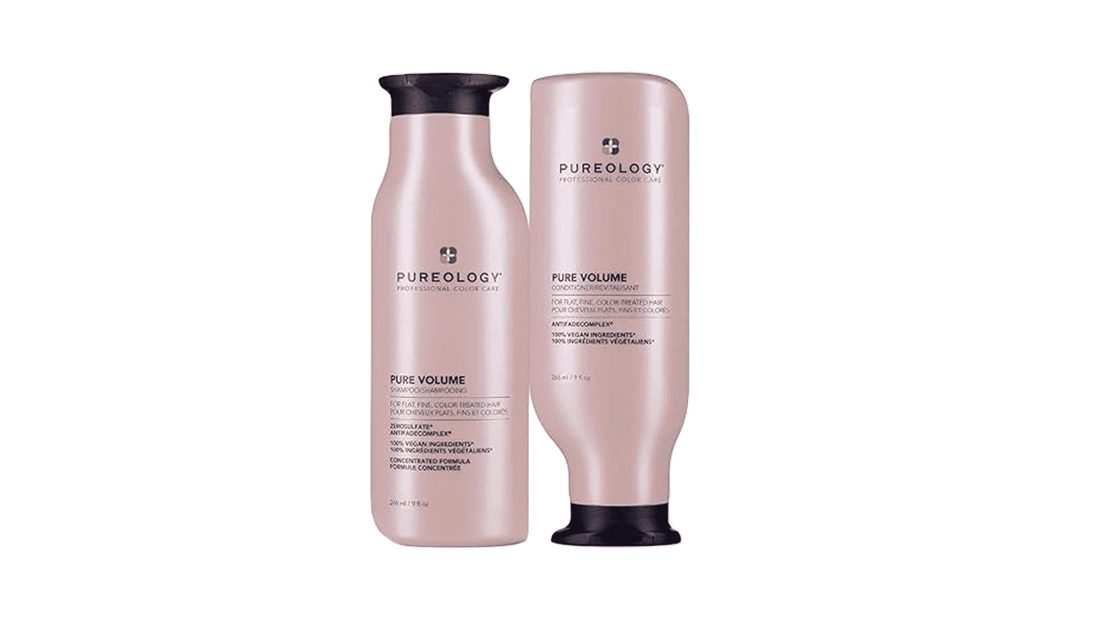 Pureology Pure Volume Shampoo & Conditioner Set - Enhances Volume and Movement, For Flat, Fine, Color Treated Hair, Lightweight, Sulfate-Free & Vegan, 9 Fl oz