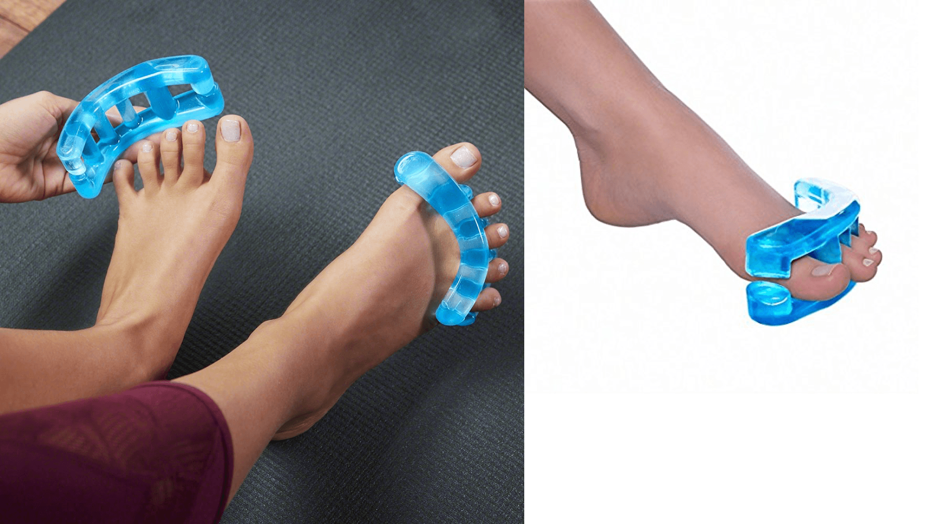 YogaToes® Classic for Women - Small Fits 7 and up Sapphire Blue: Toe Stretcher & Toe Separator. Fight Bunions, Hammer Toes, Foot Pain & More!