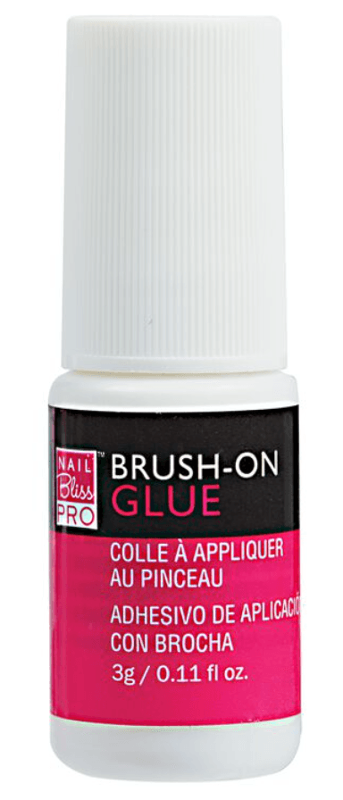 A bottle of Nail Bliss Clear Brush-On Nail Glue, how to fix a broken nail