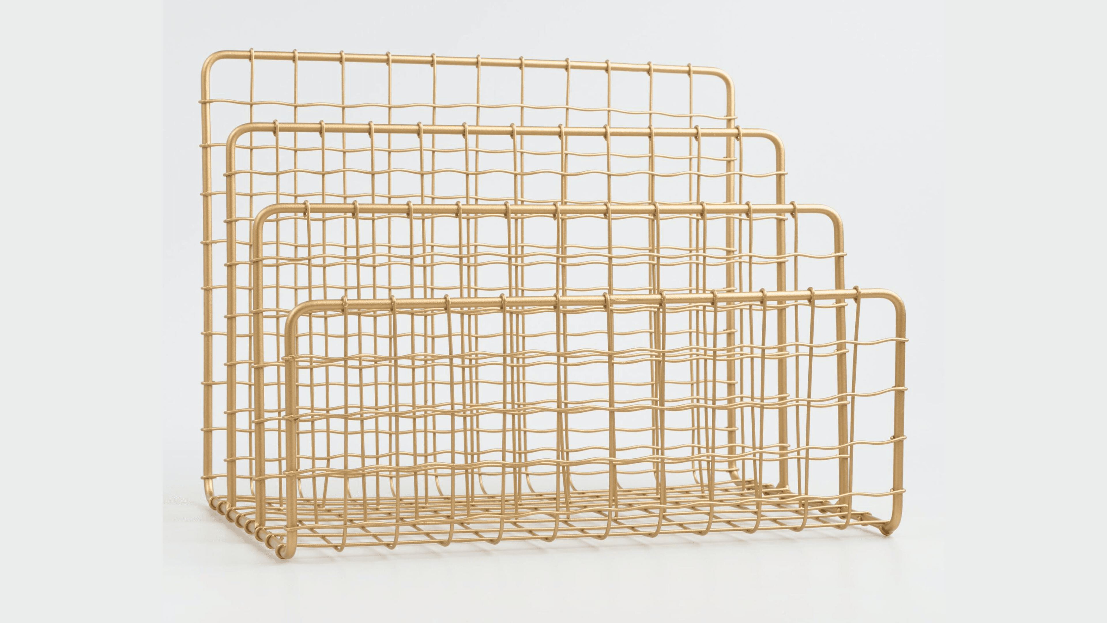 tiered gold paper holder