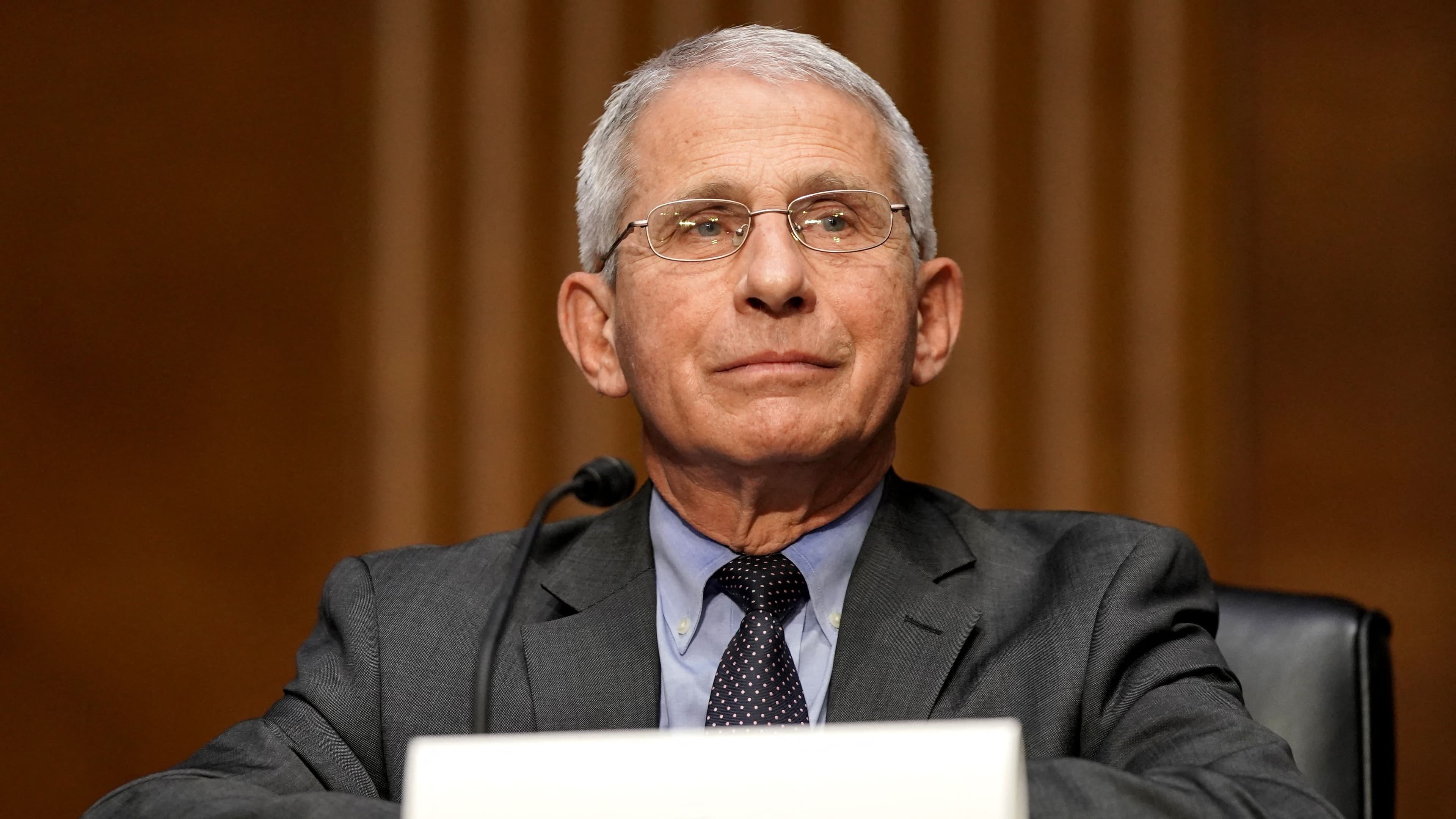 Dr. Anthony Fauci speaks during a Senate hearing on May 11, 2021 at the US Capitol in Washington, DC.