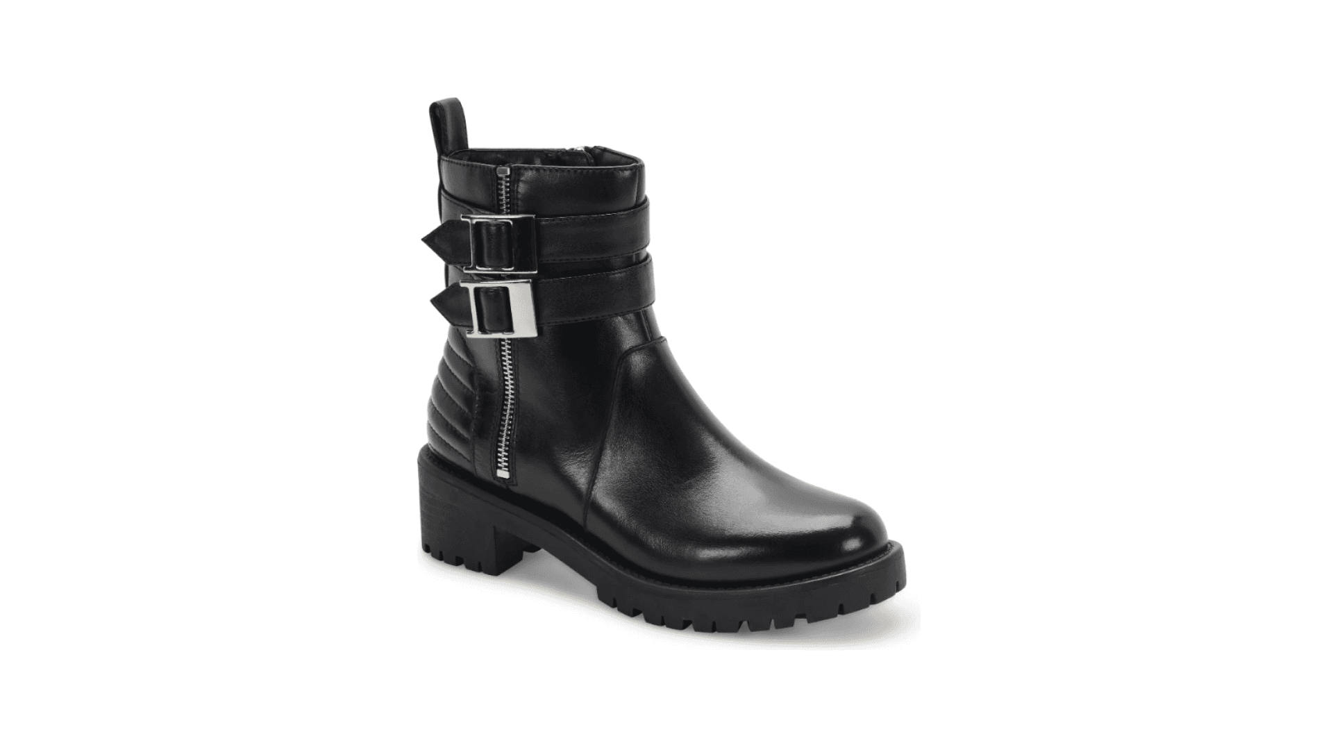black buckle biker boots