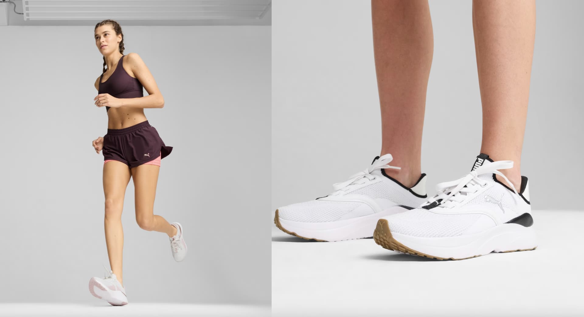 A pair of updated dad sneakers