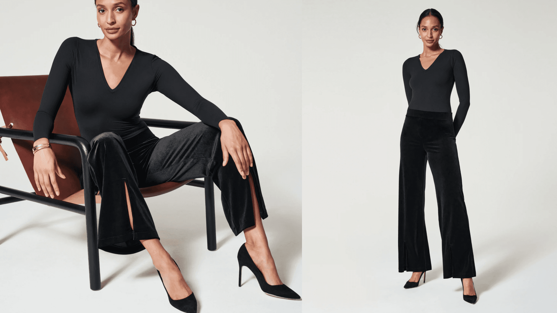 Relaxed velvet pants