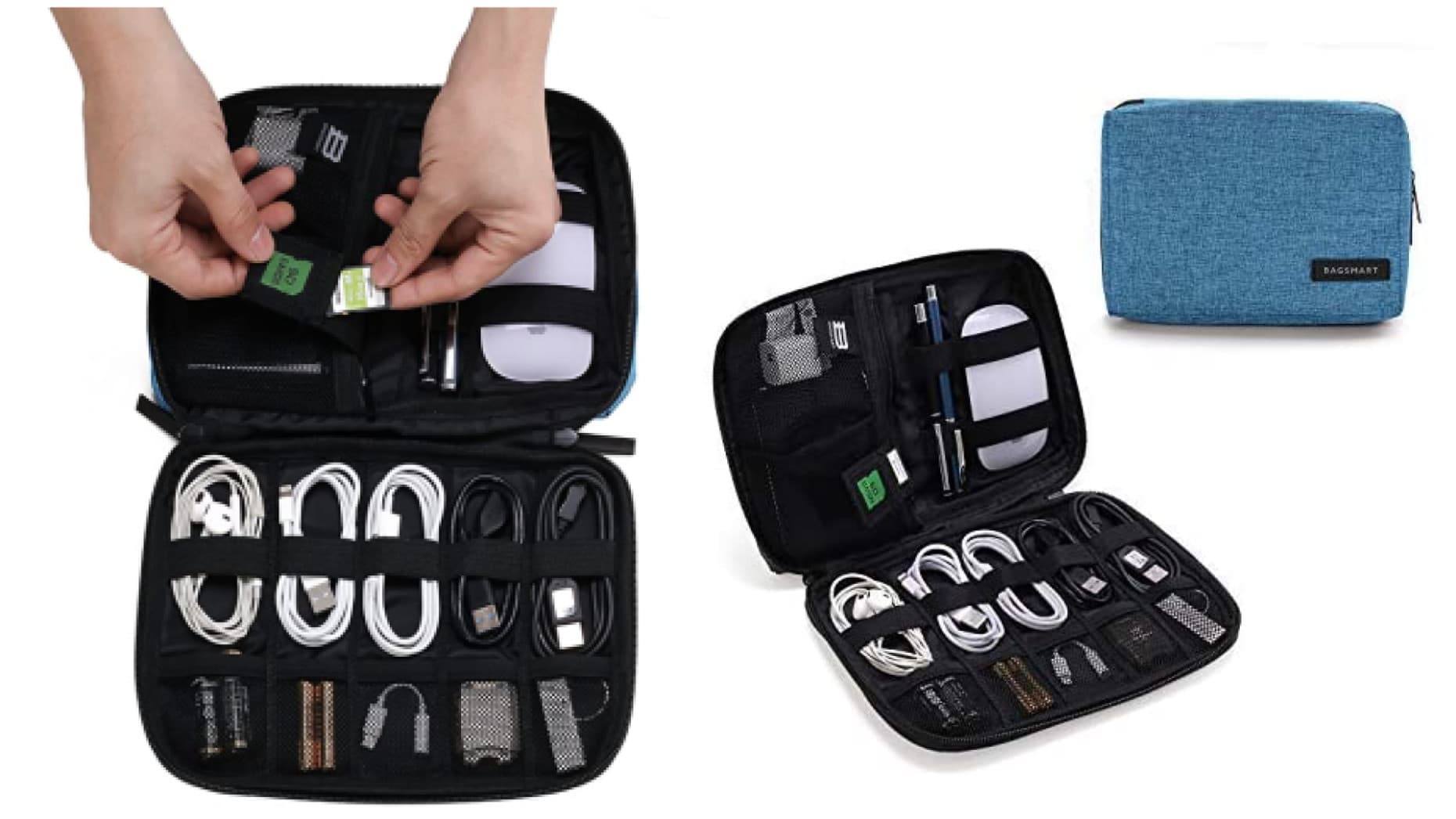 cable organizer for charging wires and tech