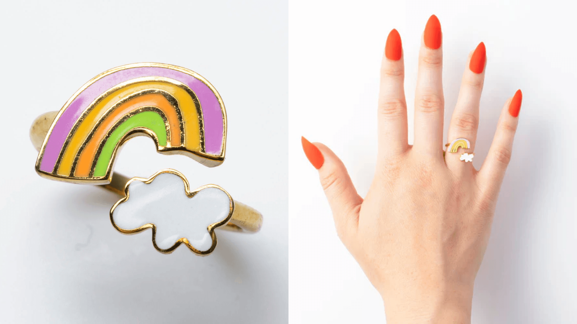 rainbow cloud ring