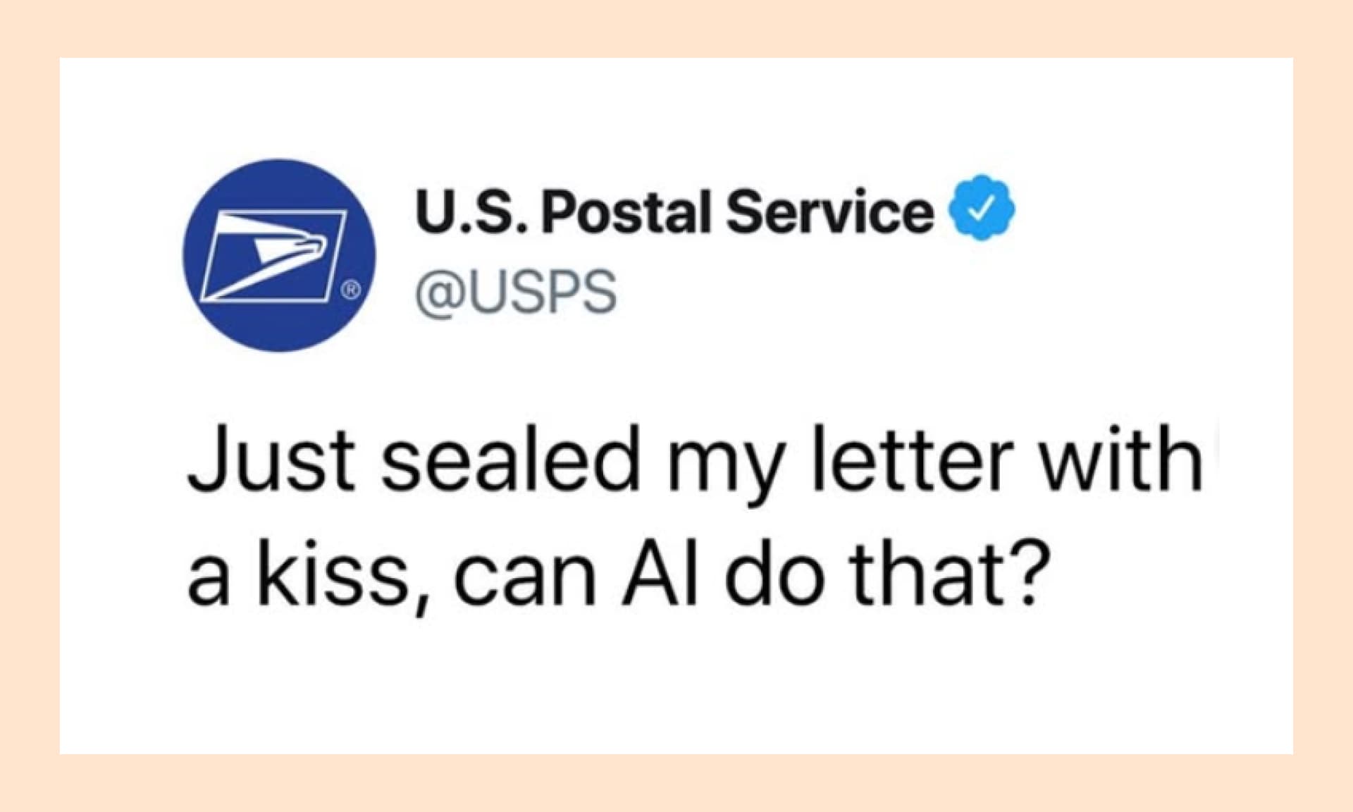 A meme from the US Postal Service