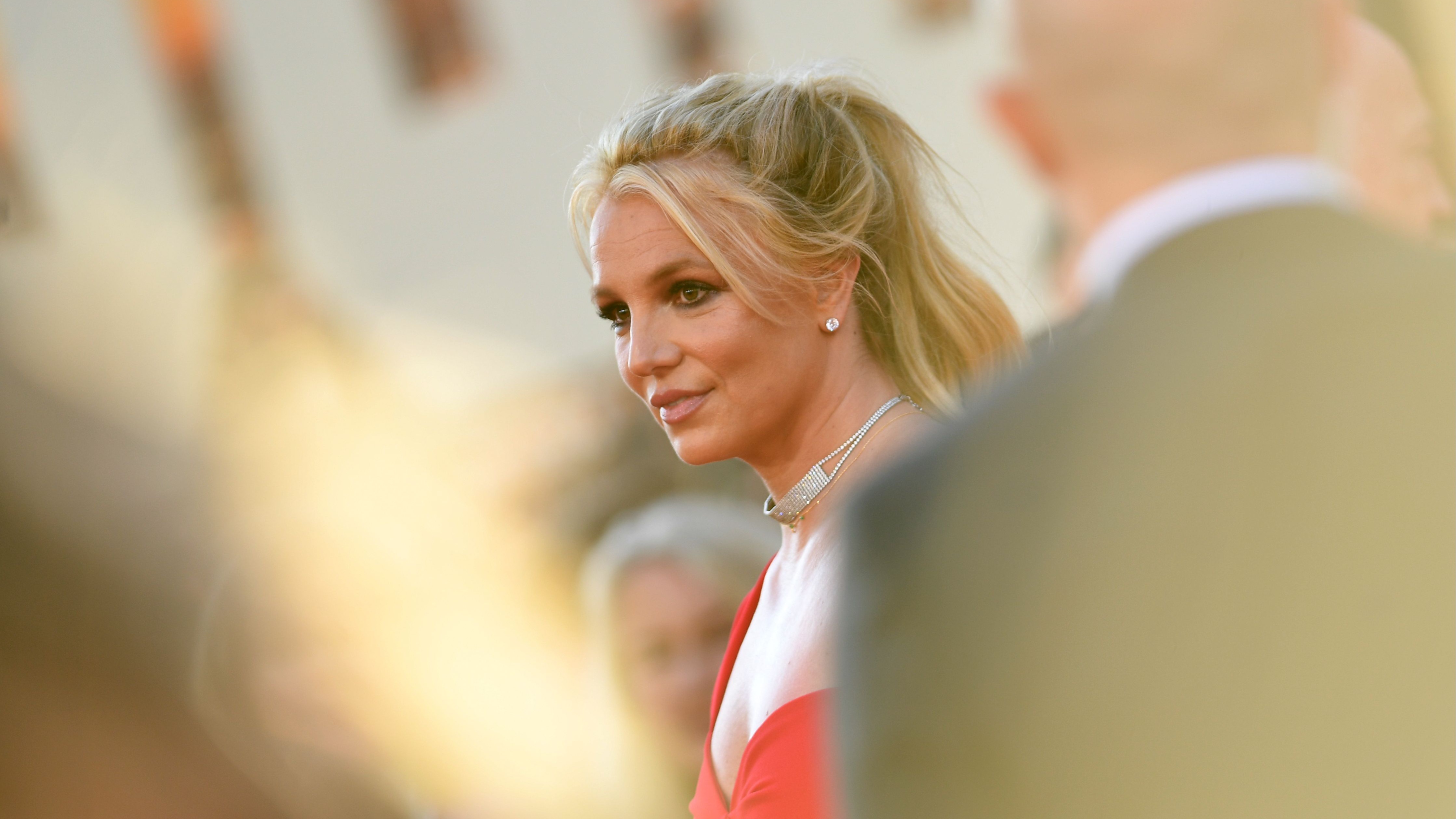 US singer Britney Spears arrives a movie premiere in Hollywood, California.