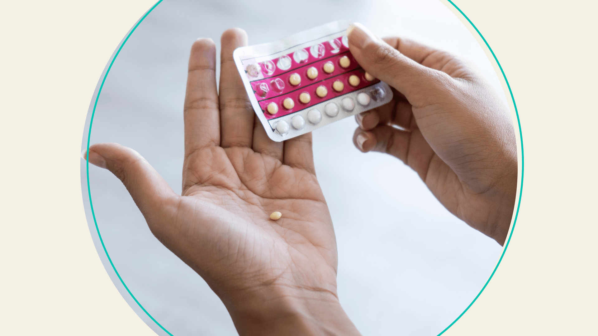 A person punching a birth control pill out of a packet