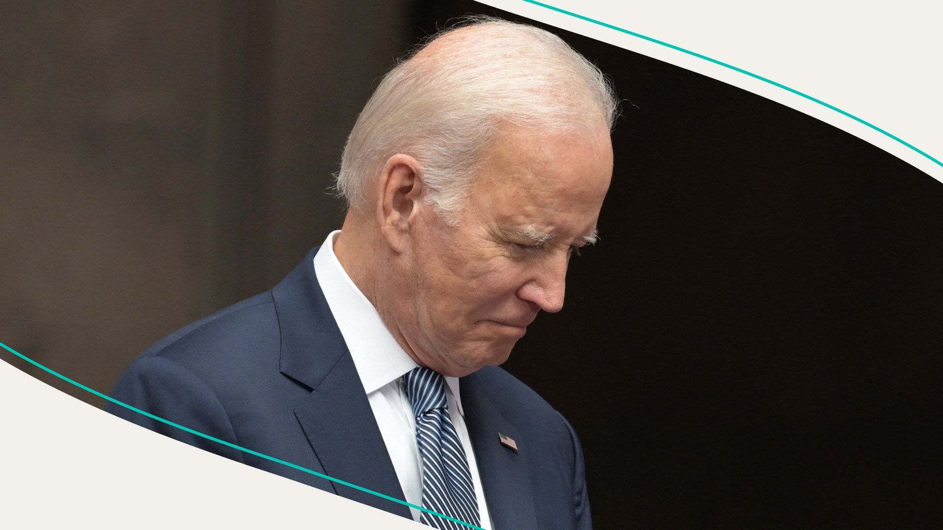 US President Joe Biden gestures next to his Mexican counterpart Andres Manuel Lopez Obrador (