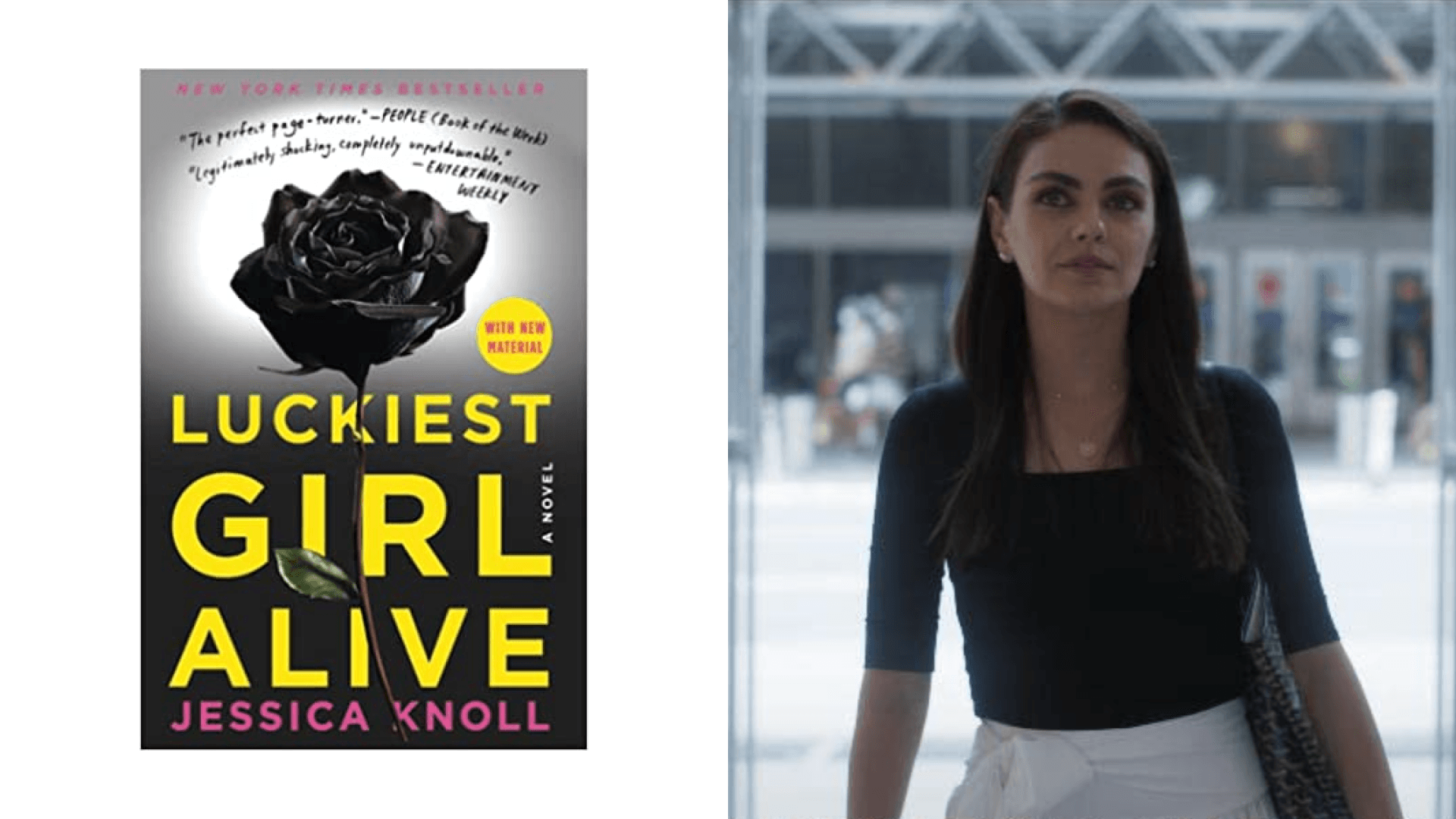 Novel alongside picture of lead actress