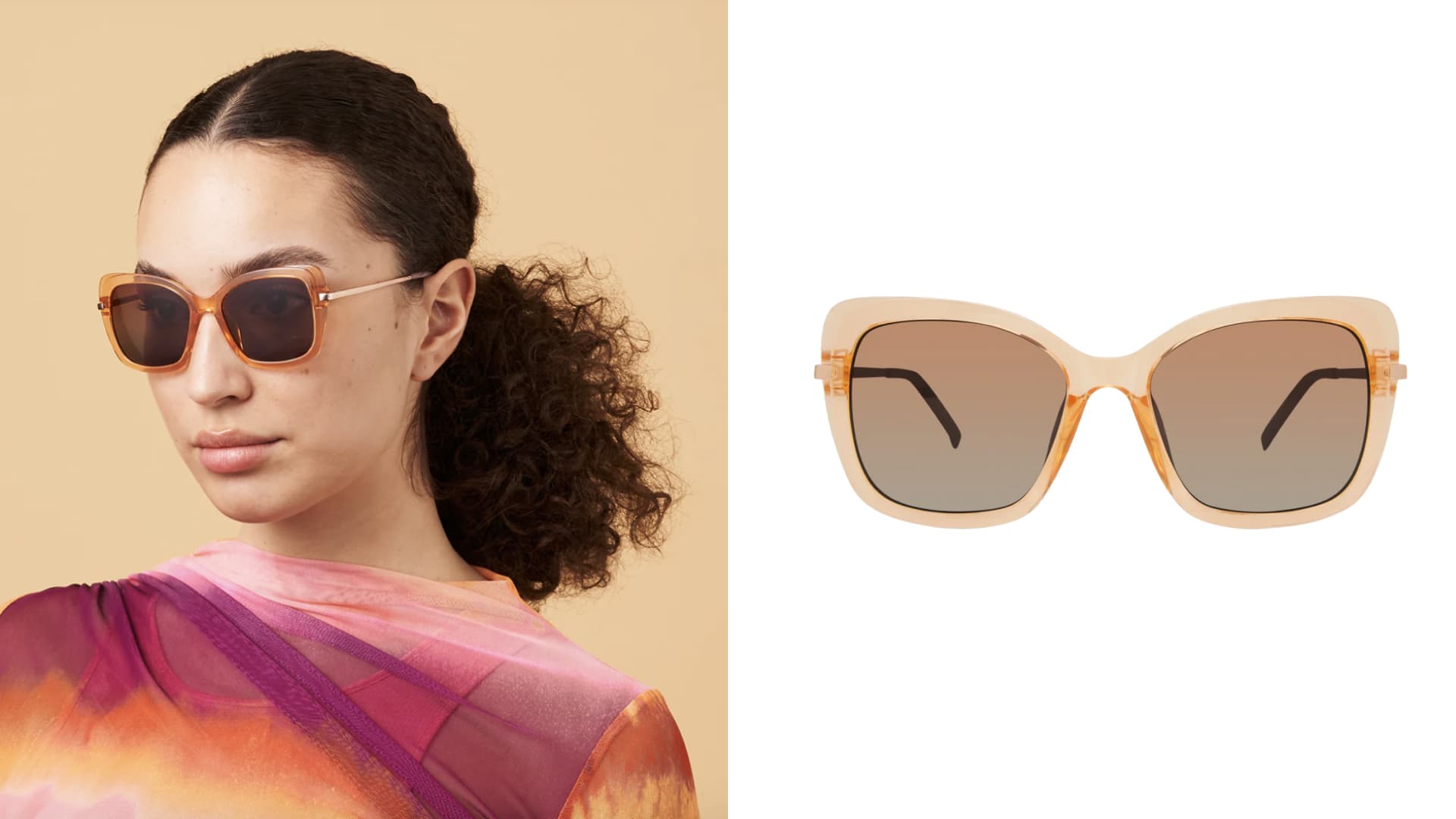 A pair of retro polarized sunglasses