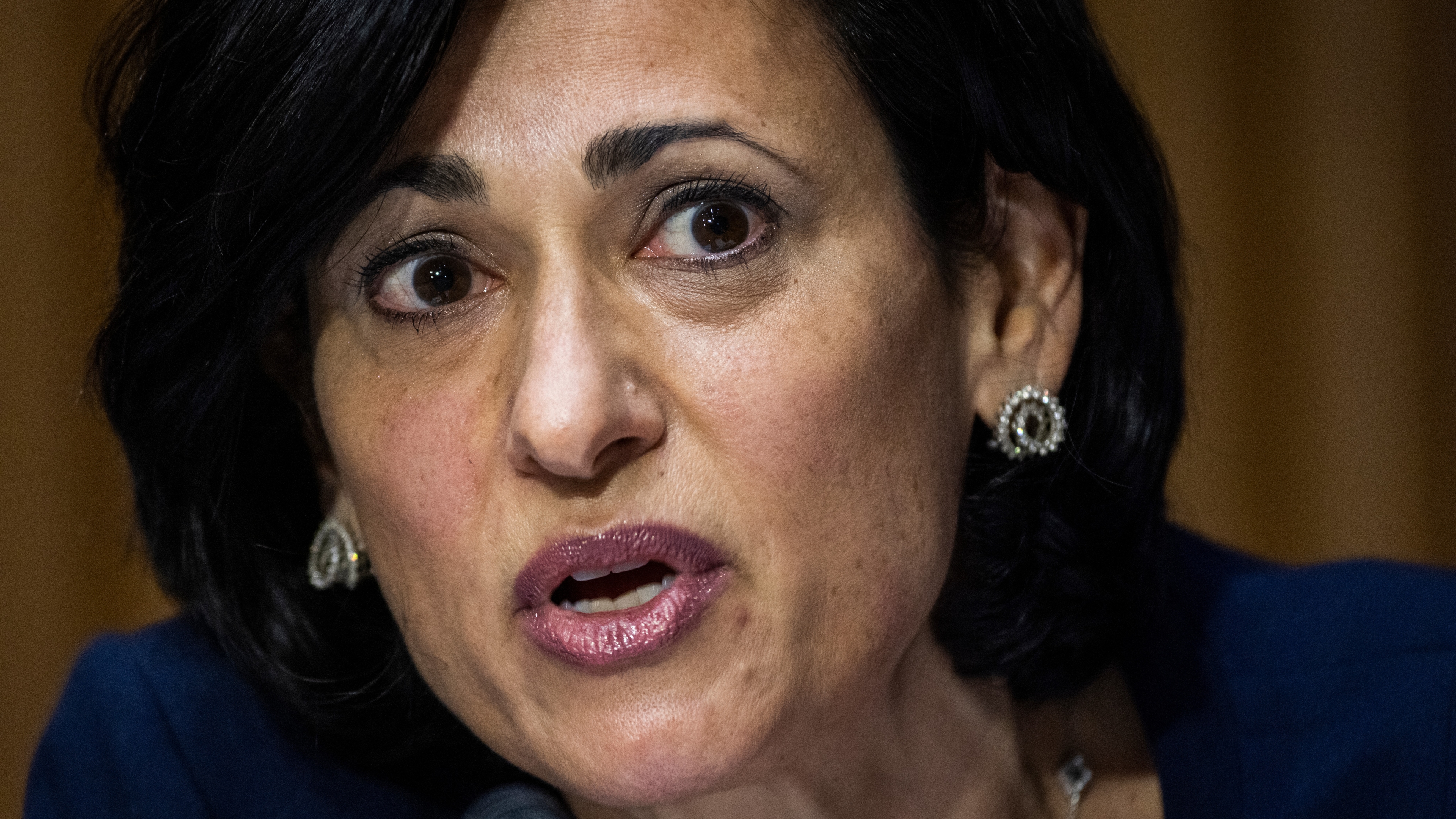 Rochelle Walensky, Director of the US Centers for Disease Control and Prevention (CDC), answers a question from Republican Senator from Louisiana Bill Cassidy (not pictured)