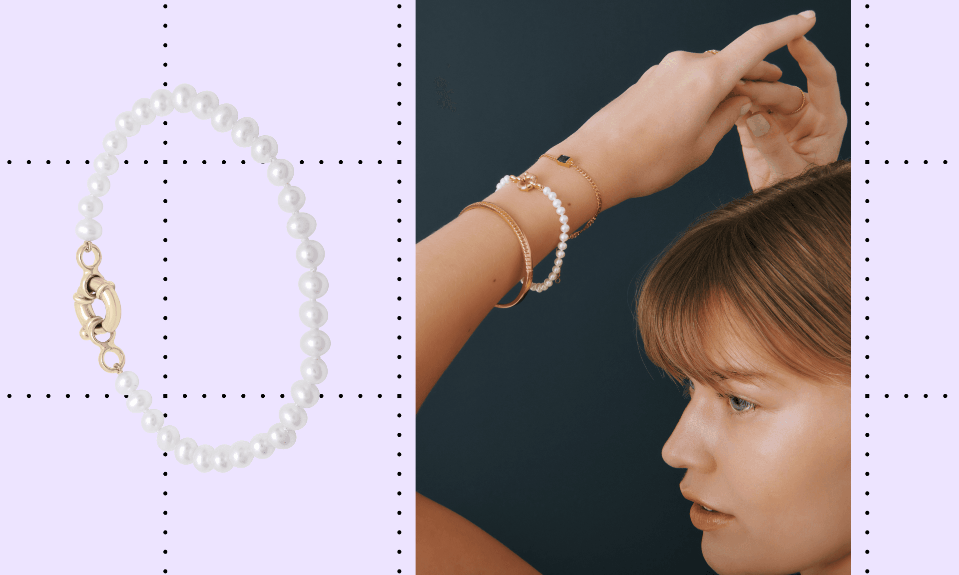 Laure by Aurate Pearl Bracelet with Vermeil Closure