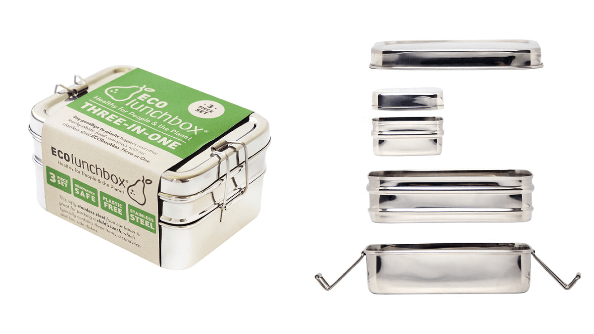 Stainless steel stackable bento box