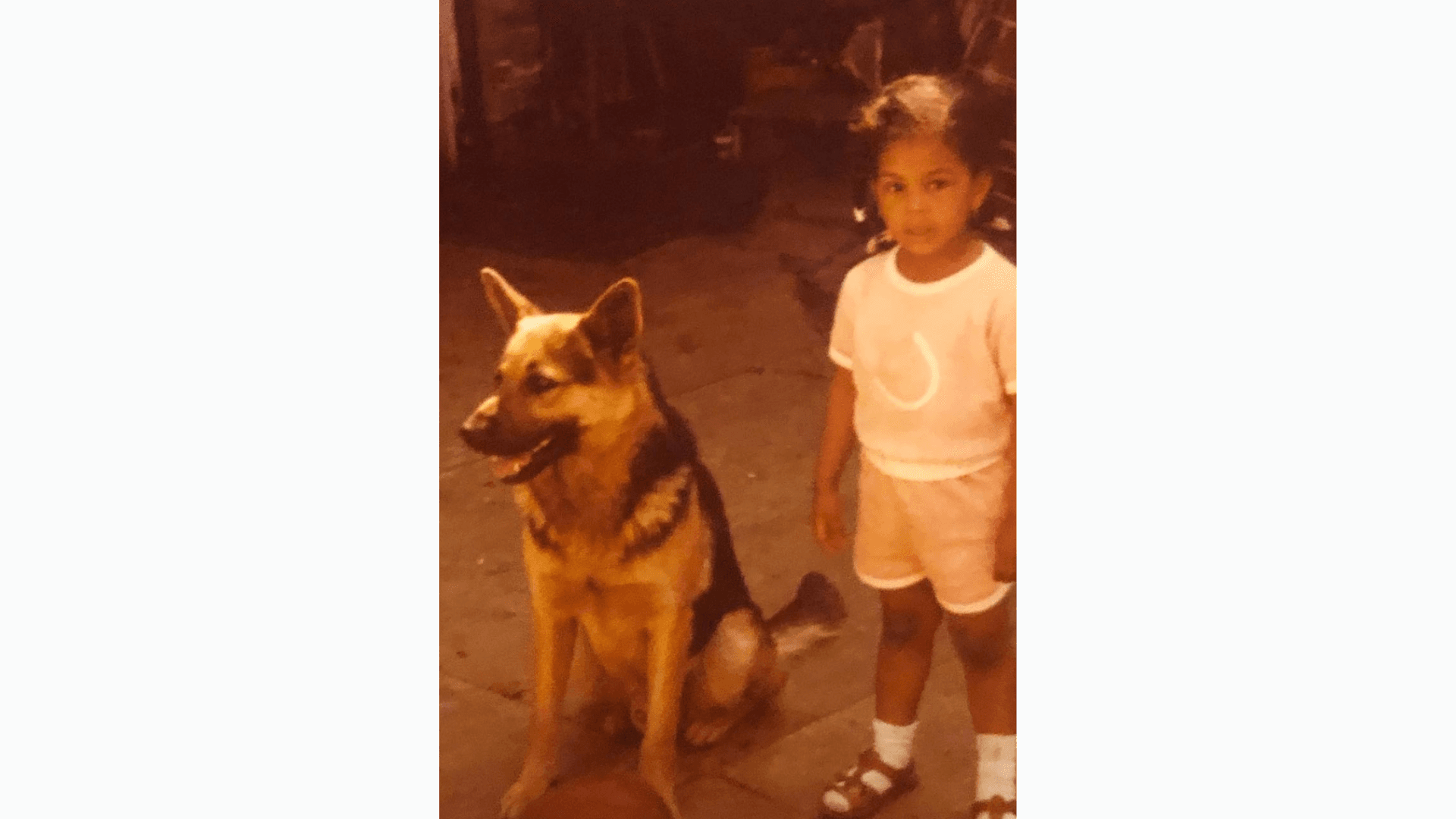 Dia Simms as a child in Queens.