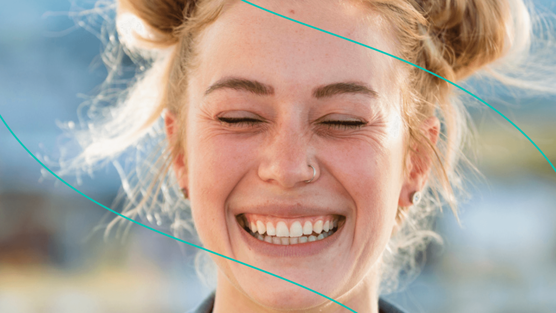 Person Smiling with Nose Piercing