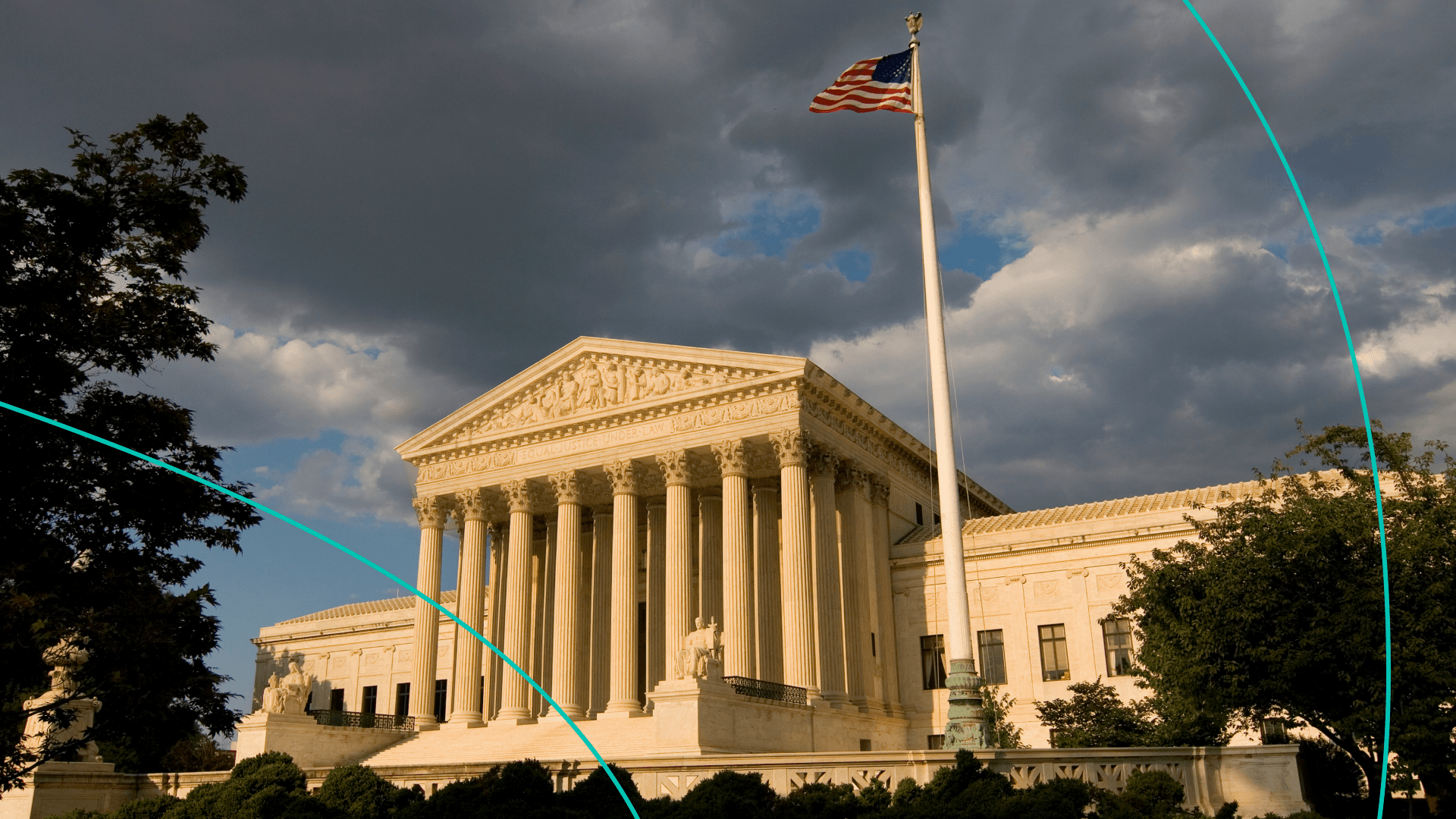 The Supreme Court in moody lighting